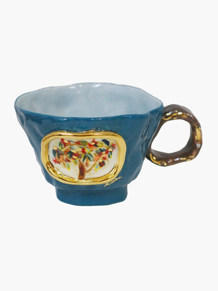 Zilan Mug #923 - Navy Blossoming Tree