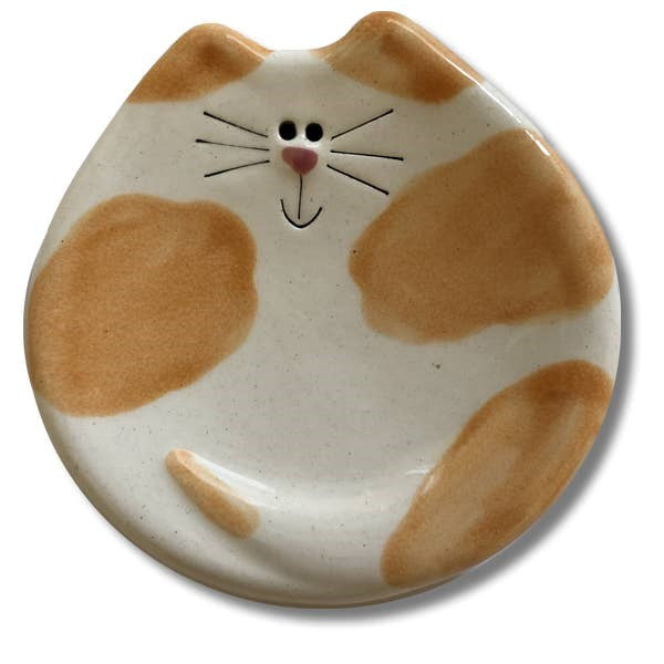 Ceramic Cat Dish - Ginger Spots