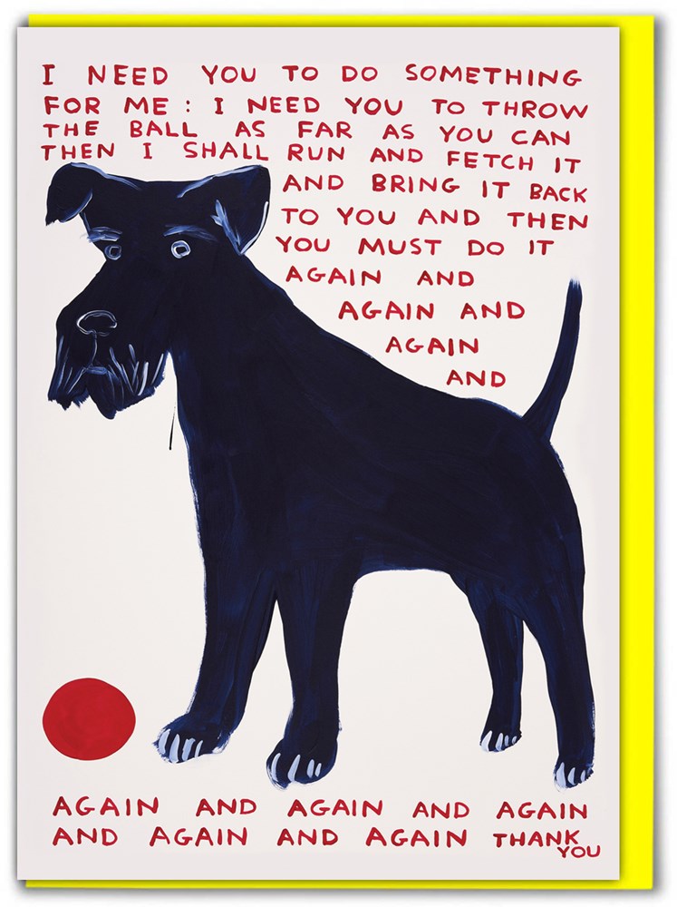 Do Something For Me Card x David Shrigley