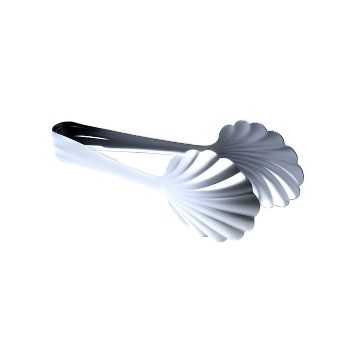 Scalloped Bakery Tongs -  Stainless Steel