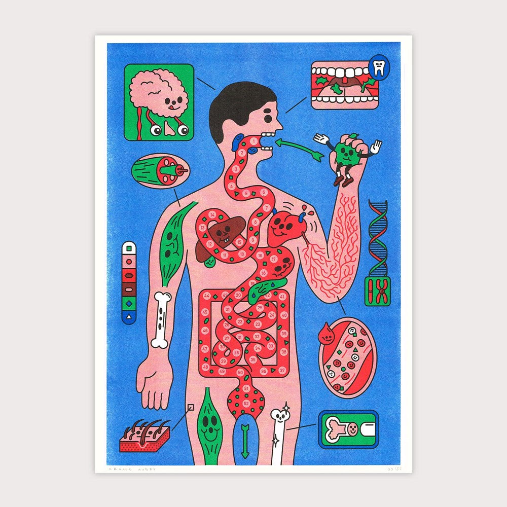 Ultrasound by Arnaud Aubry - Risograph Print (A3) (Limited Edition)