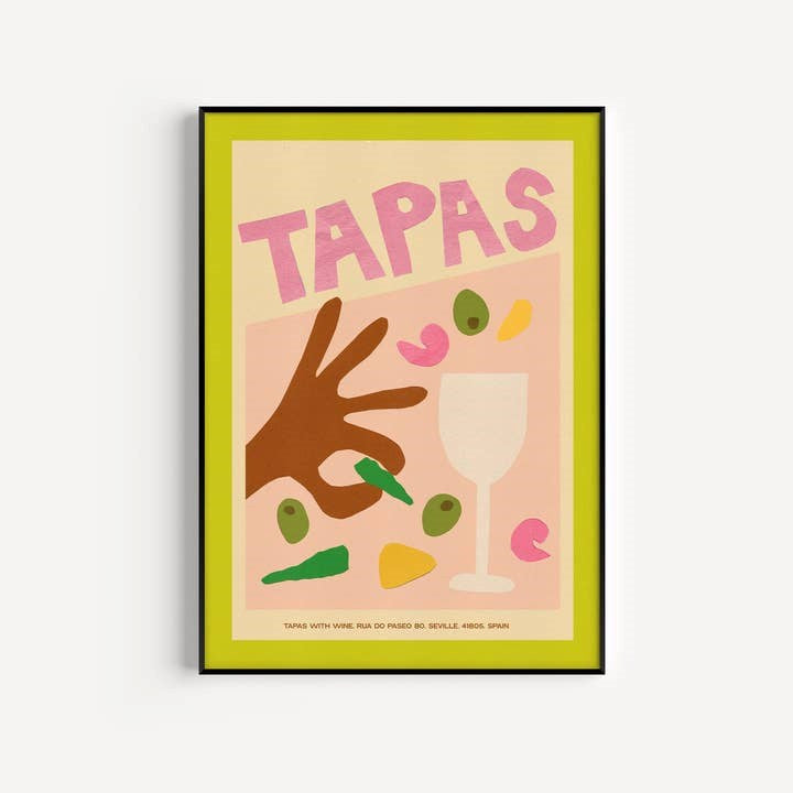 Tapas Hand Collaged Print (A3)