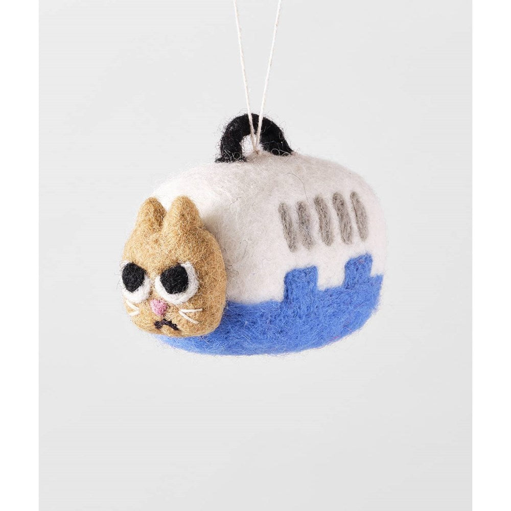 Handmade Felt Ornament - Coco (Caged Cat)