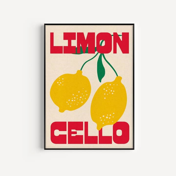 Limoncello Print  - Red (A3)