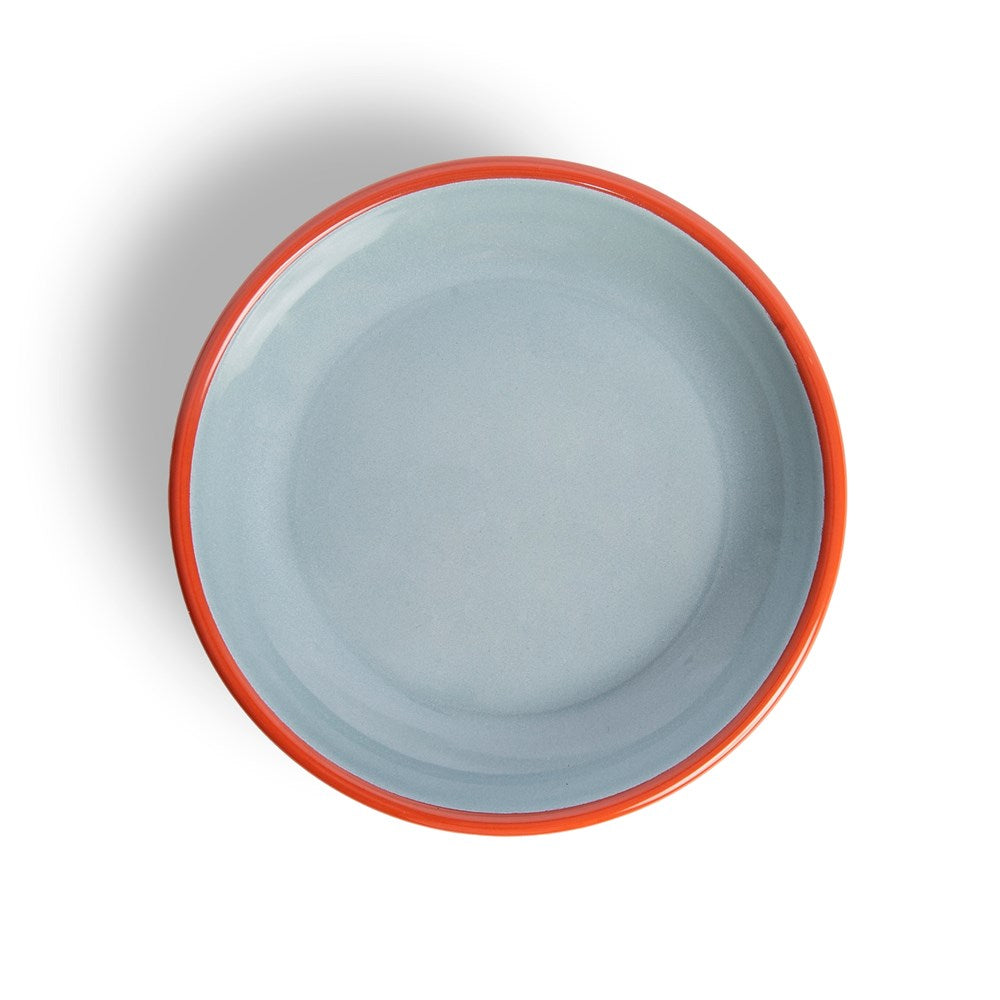 The Get Out x Crow Canyon Coupe Dinner Plate (26cm) - Tomato & Smoke Blue