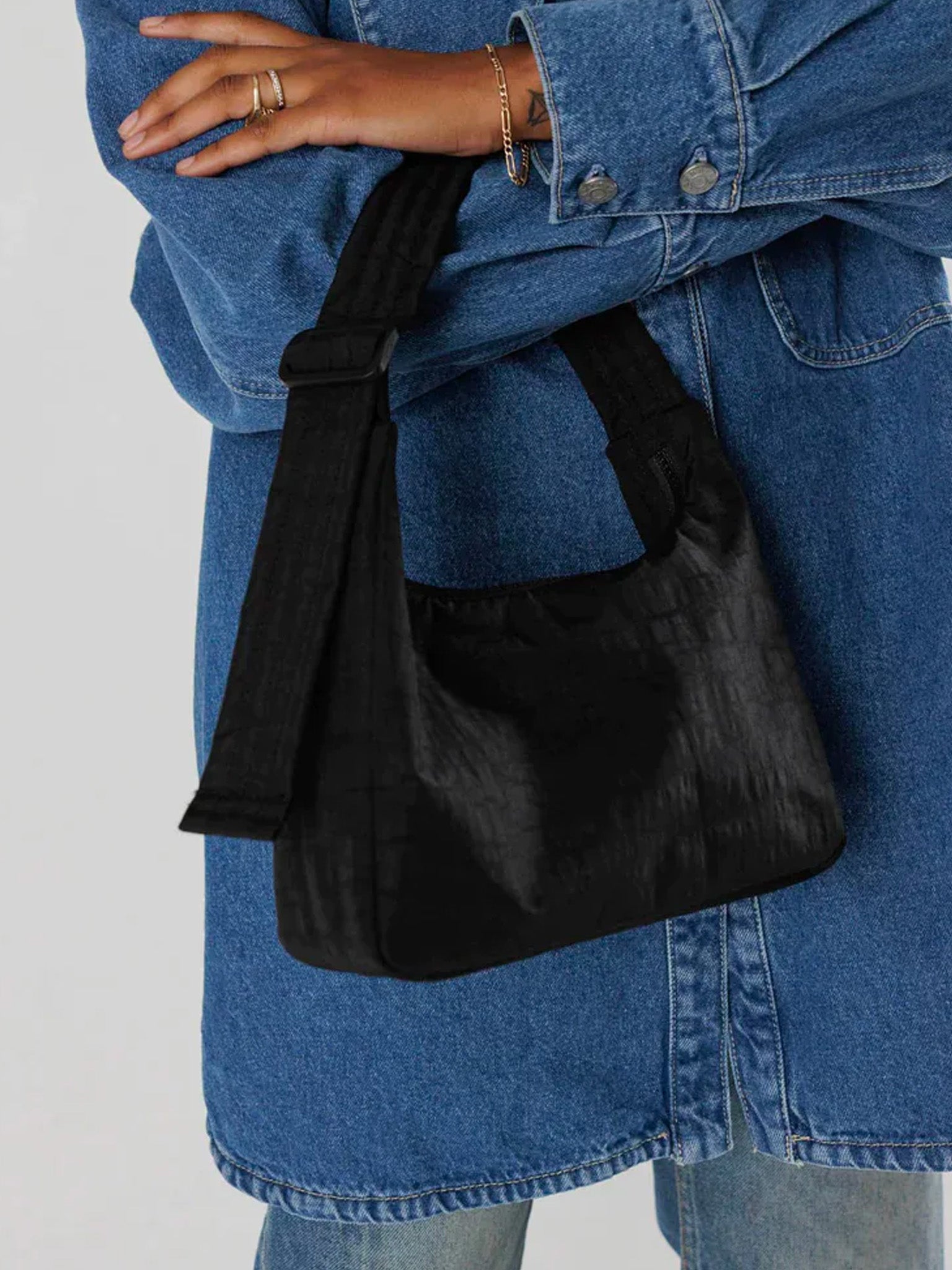 Baggu BAGGU Mini Nylon Shoulder Bag - Black – Hands