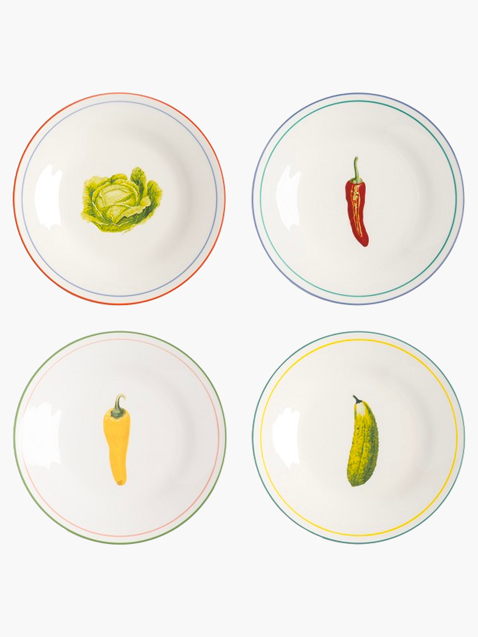 Vegetable Plates (21cm) (5 Styles)