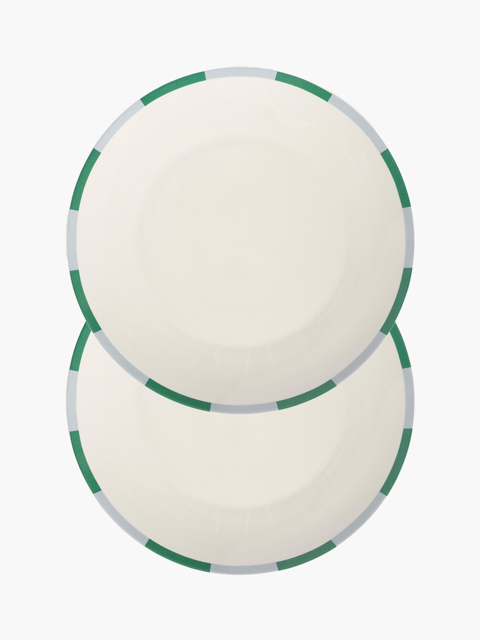 Large Bliss Plate - Green & Pale Blue (Set of 2)