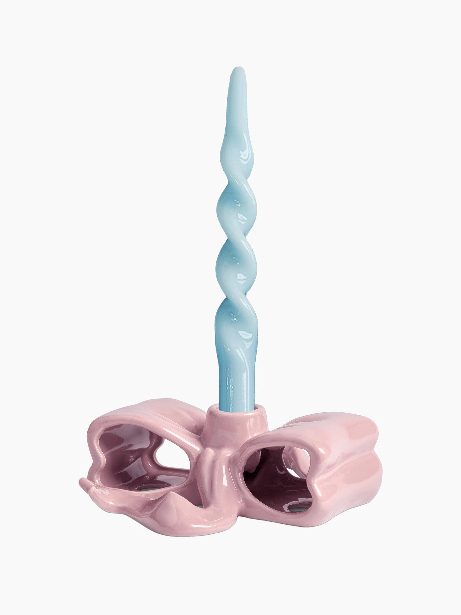 Ribbon Candle Holder - Pink