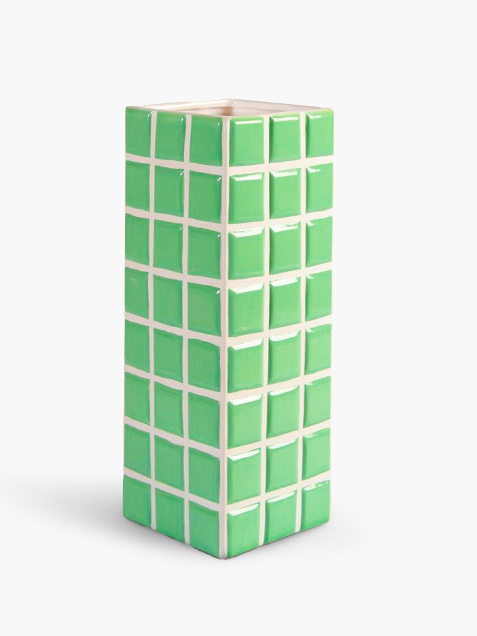 Tile Vase - Mint Green