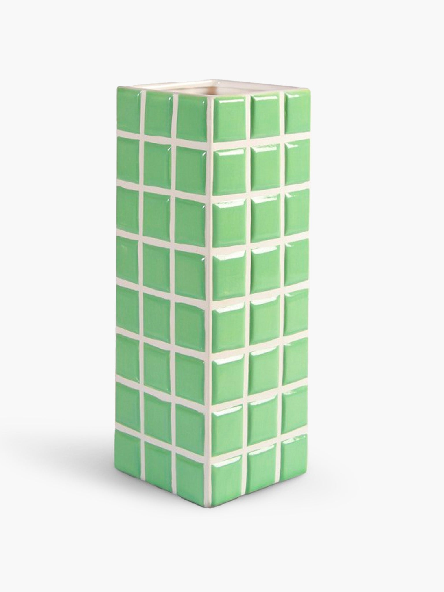 Tile Vase - Mint Green