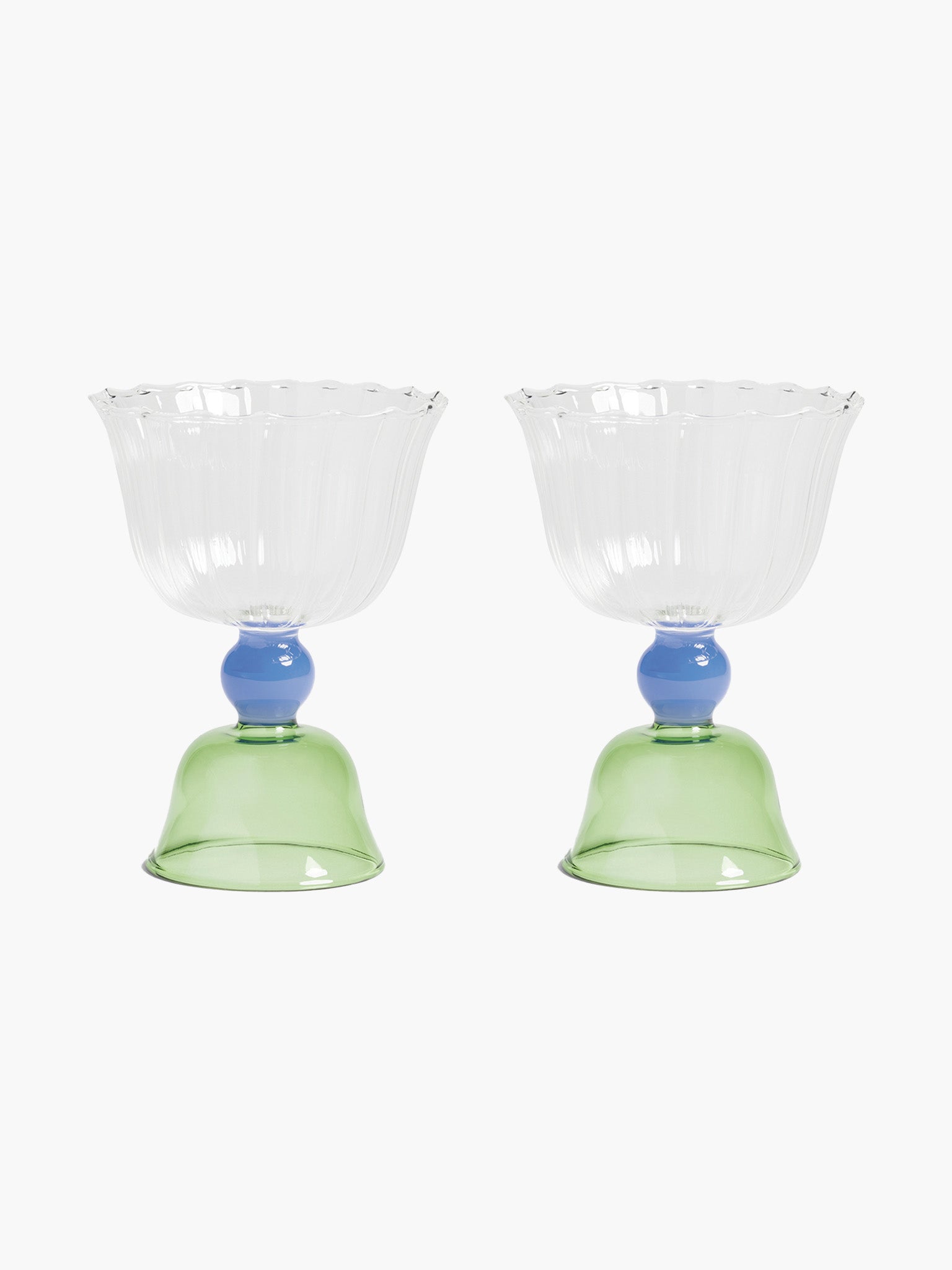 Tulip Glass (Set of 2) - Green