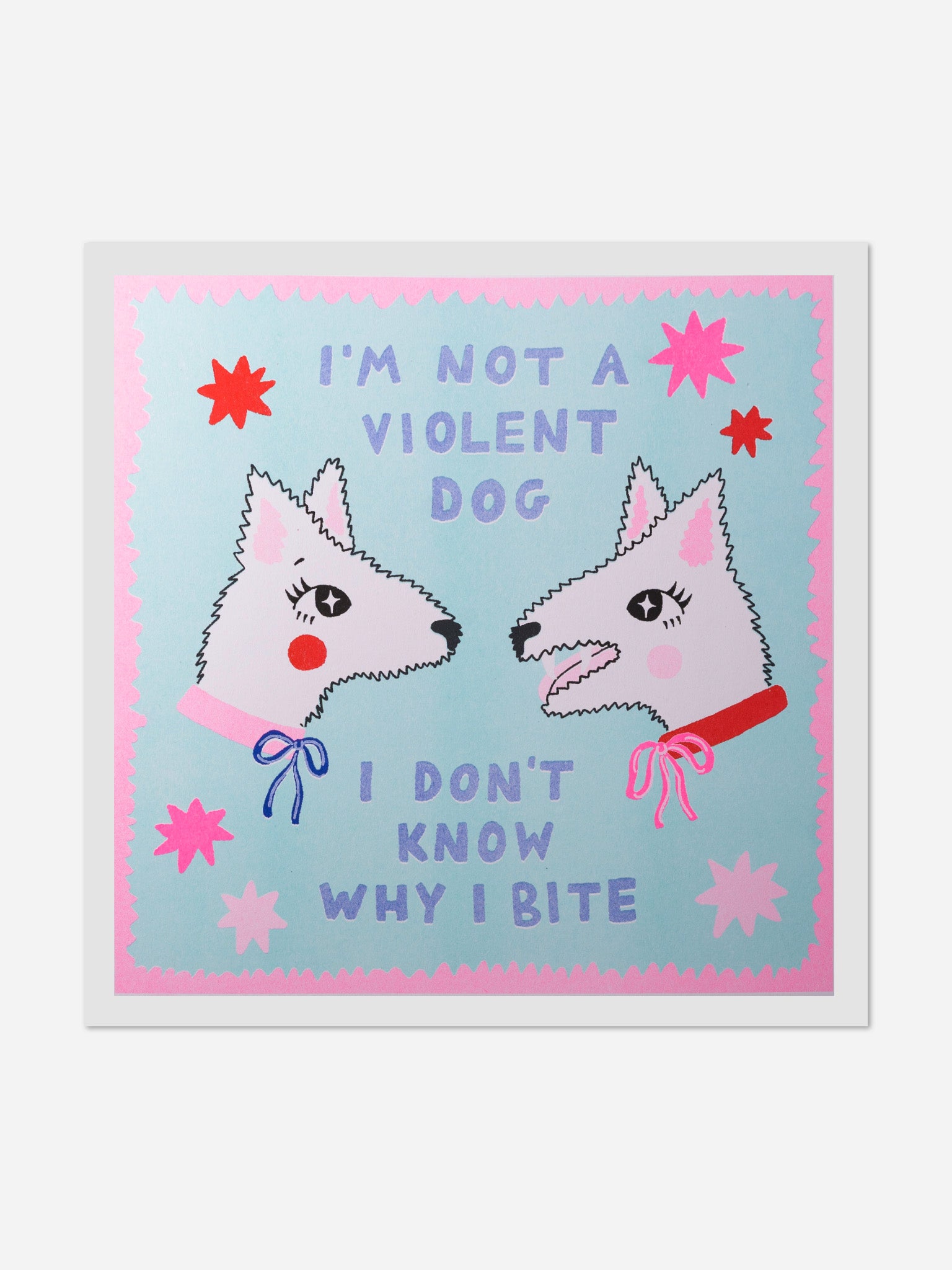 I Don't Know Why I Bite by Amy Hastings - Risograph Print (30x30)