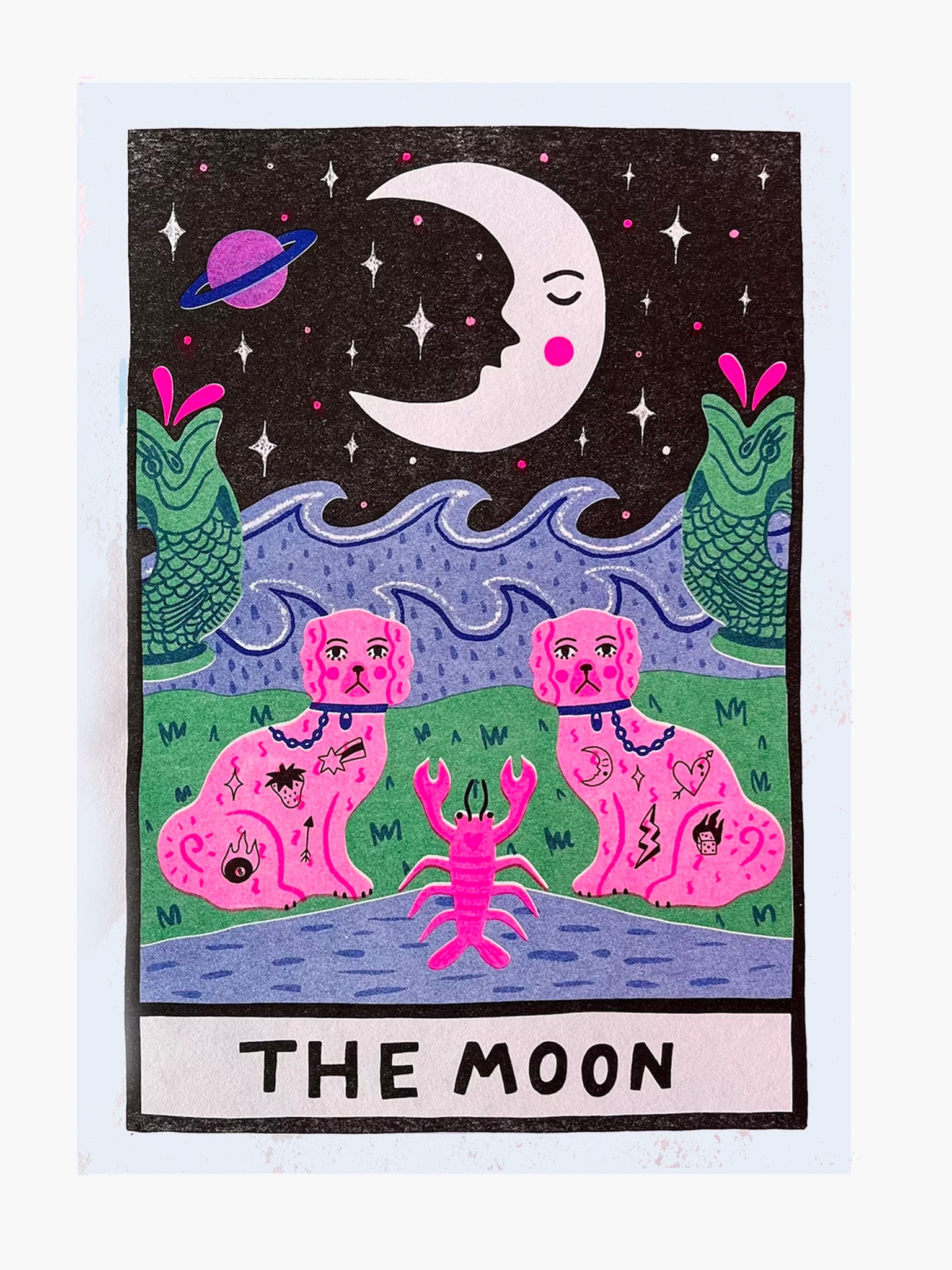 The Moon Tarot by Amy Hastings – Risograph Print (A4)