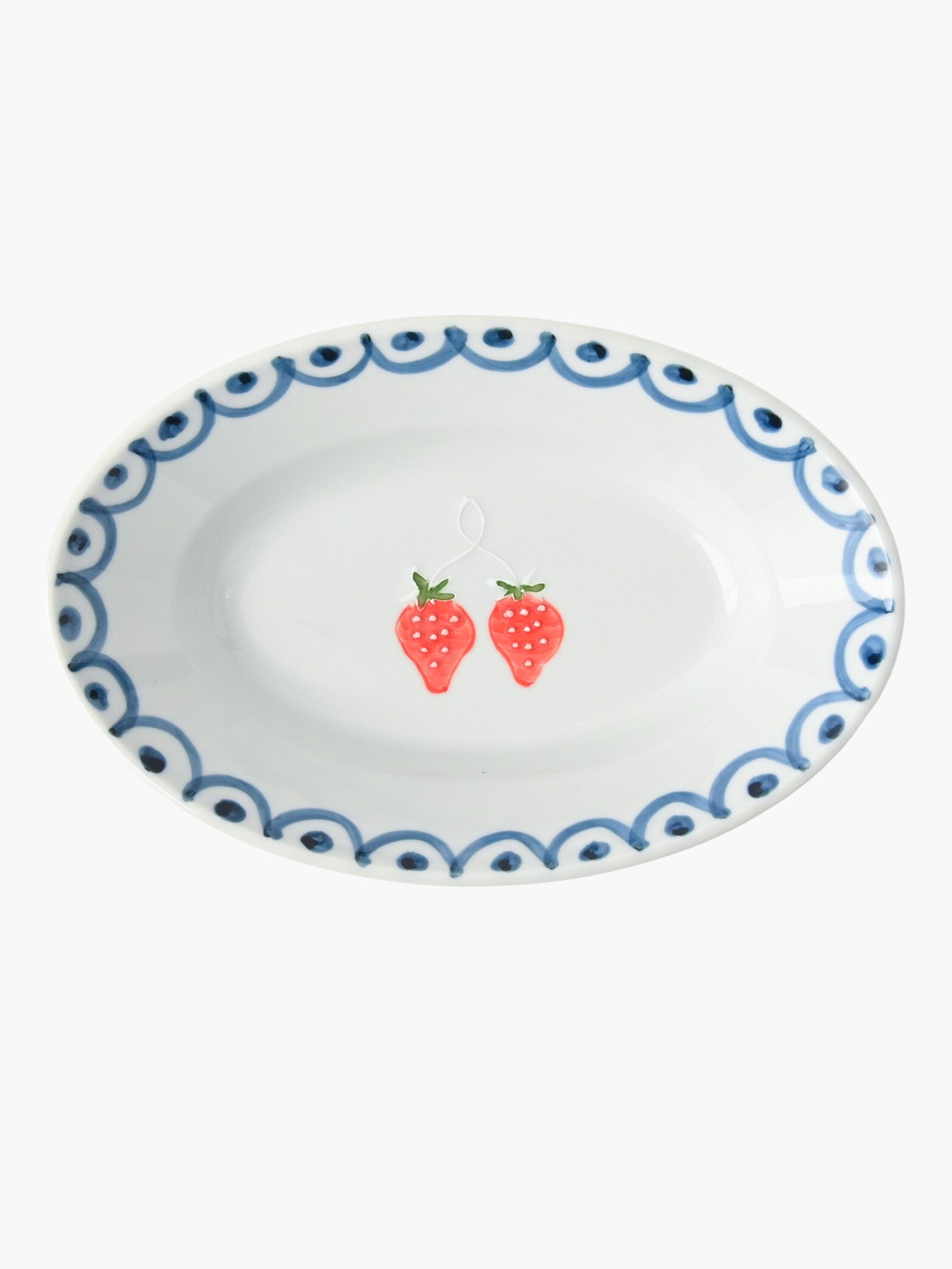 Aritaware Strawberry Oval bowl (21cm)