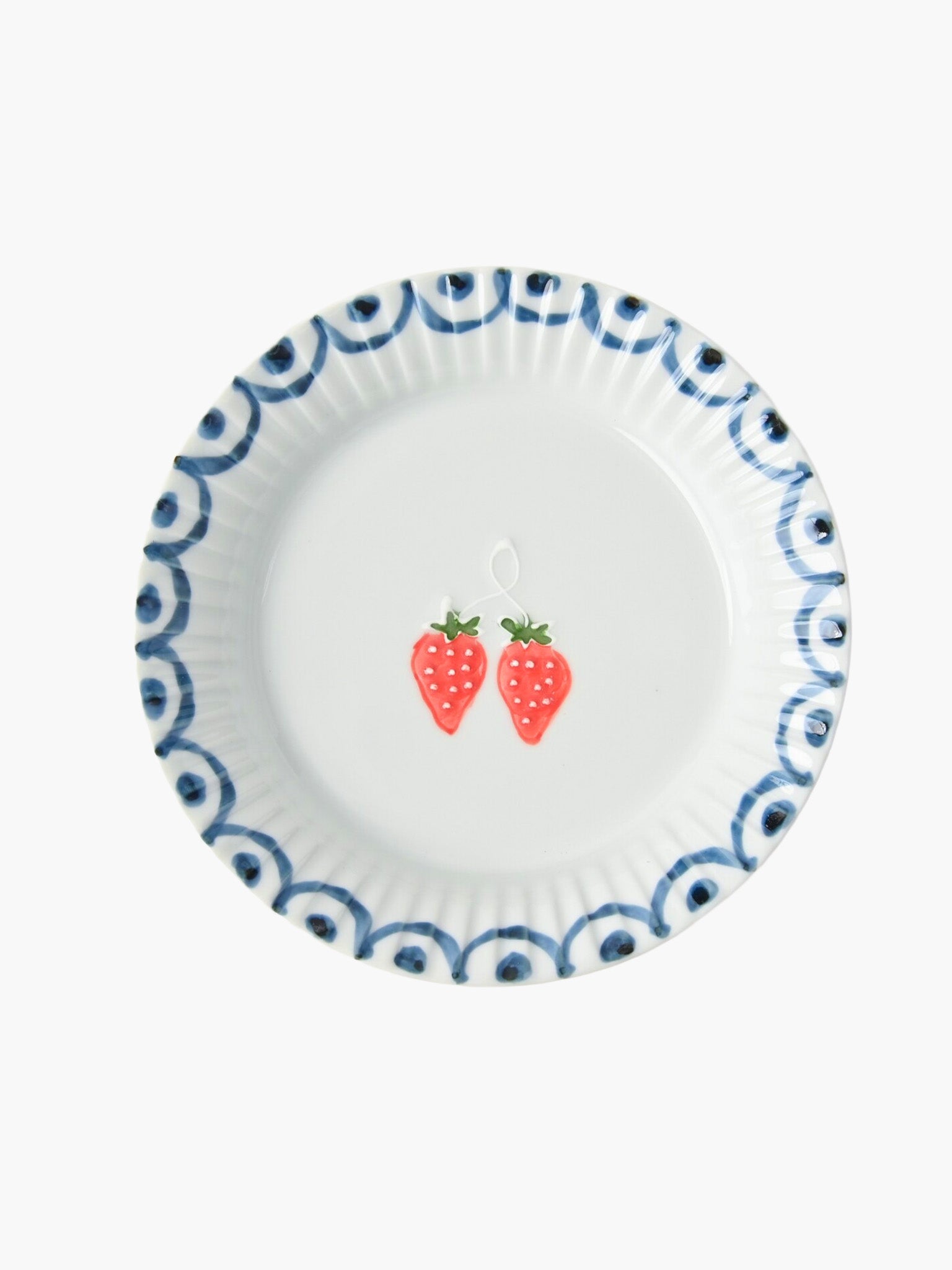 Aritaware Strawberry Round Plate (15.5cm)
