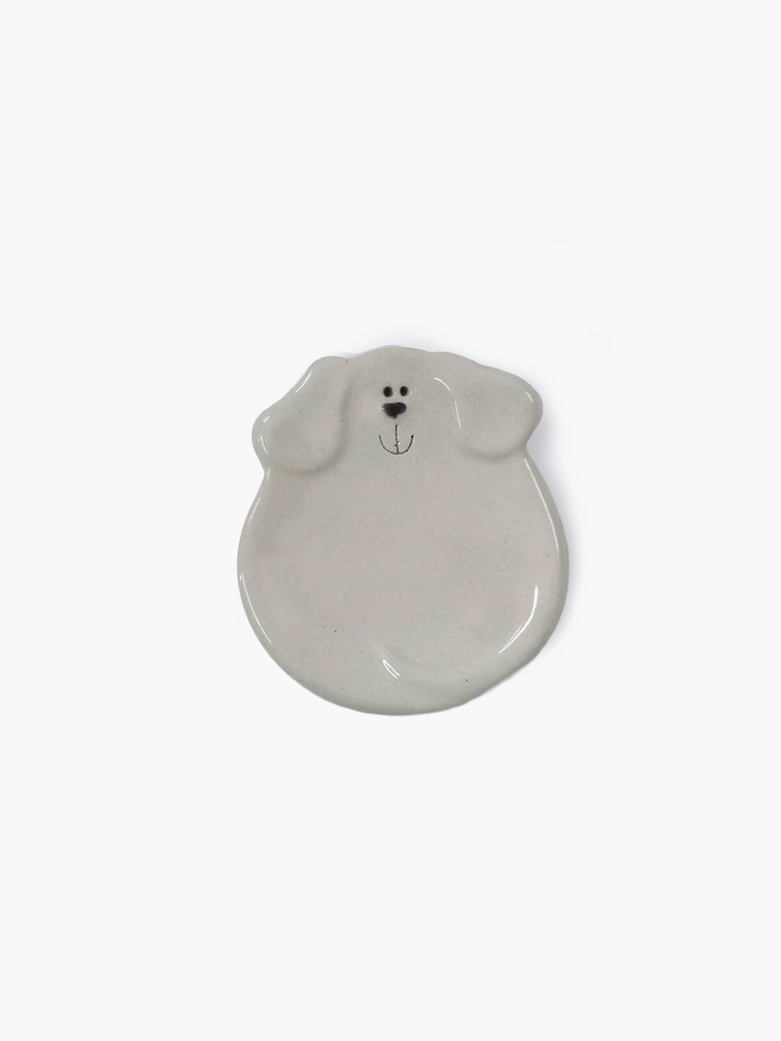 Ceramic Dog Dish - White