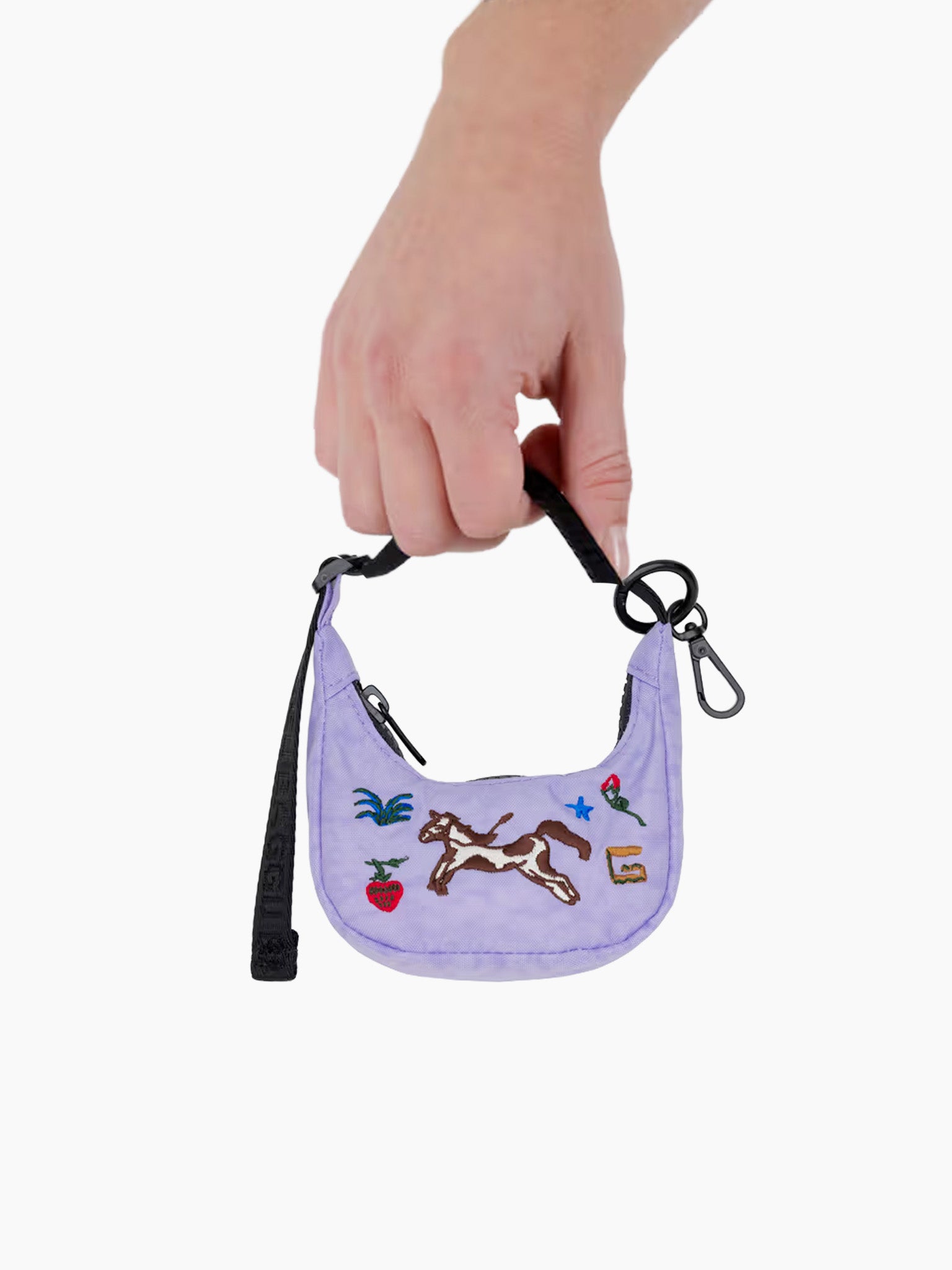 BAGGU Crescent Bag Charm - Embroidered Pony
