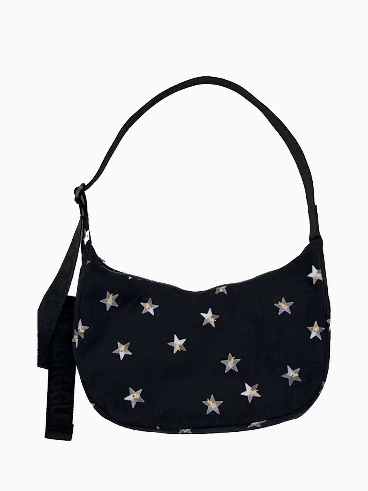 Medium Nylon Crescent Bag - Stars