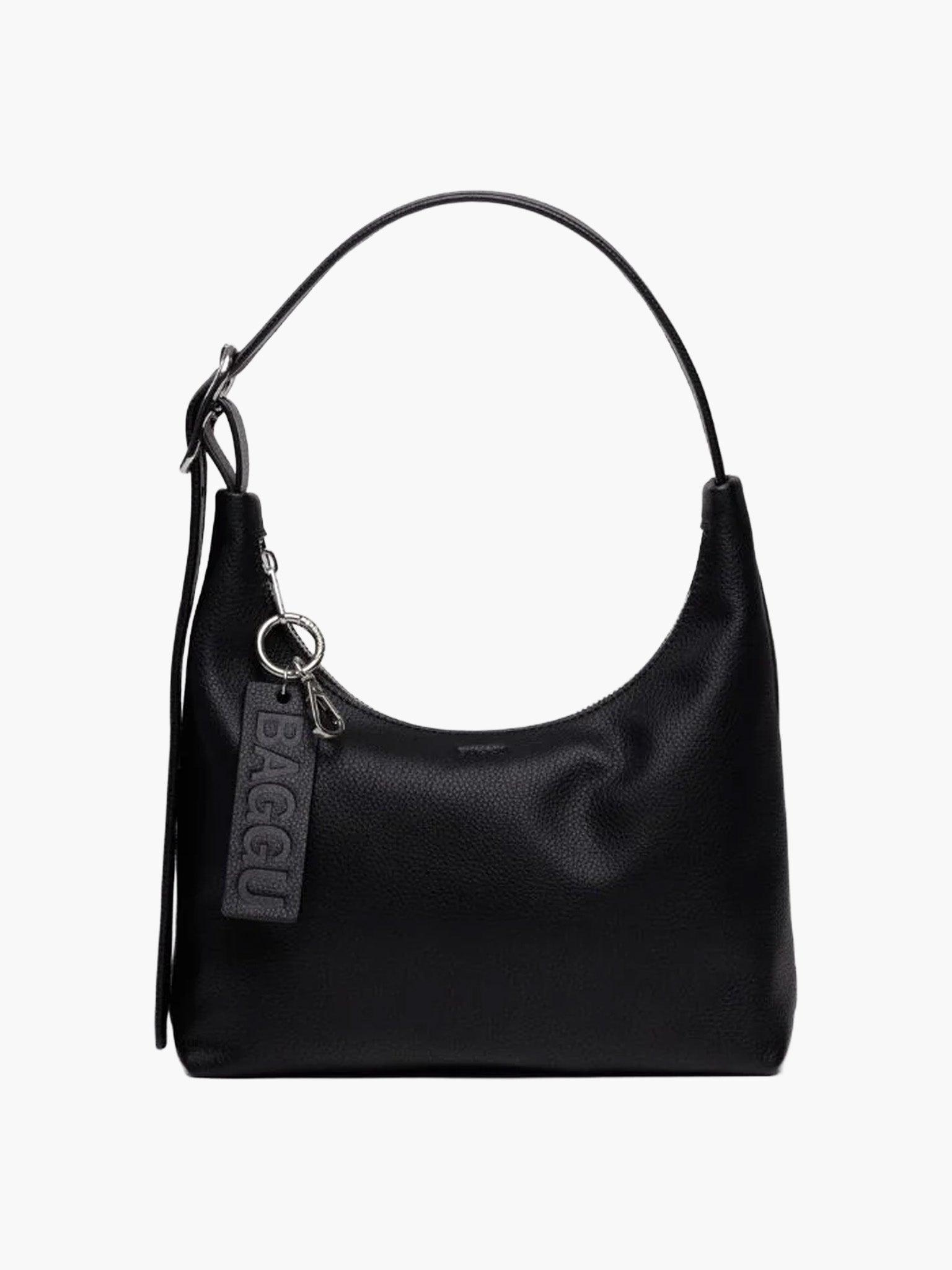 Mini Recycled Leather Shoulder Bag - Black