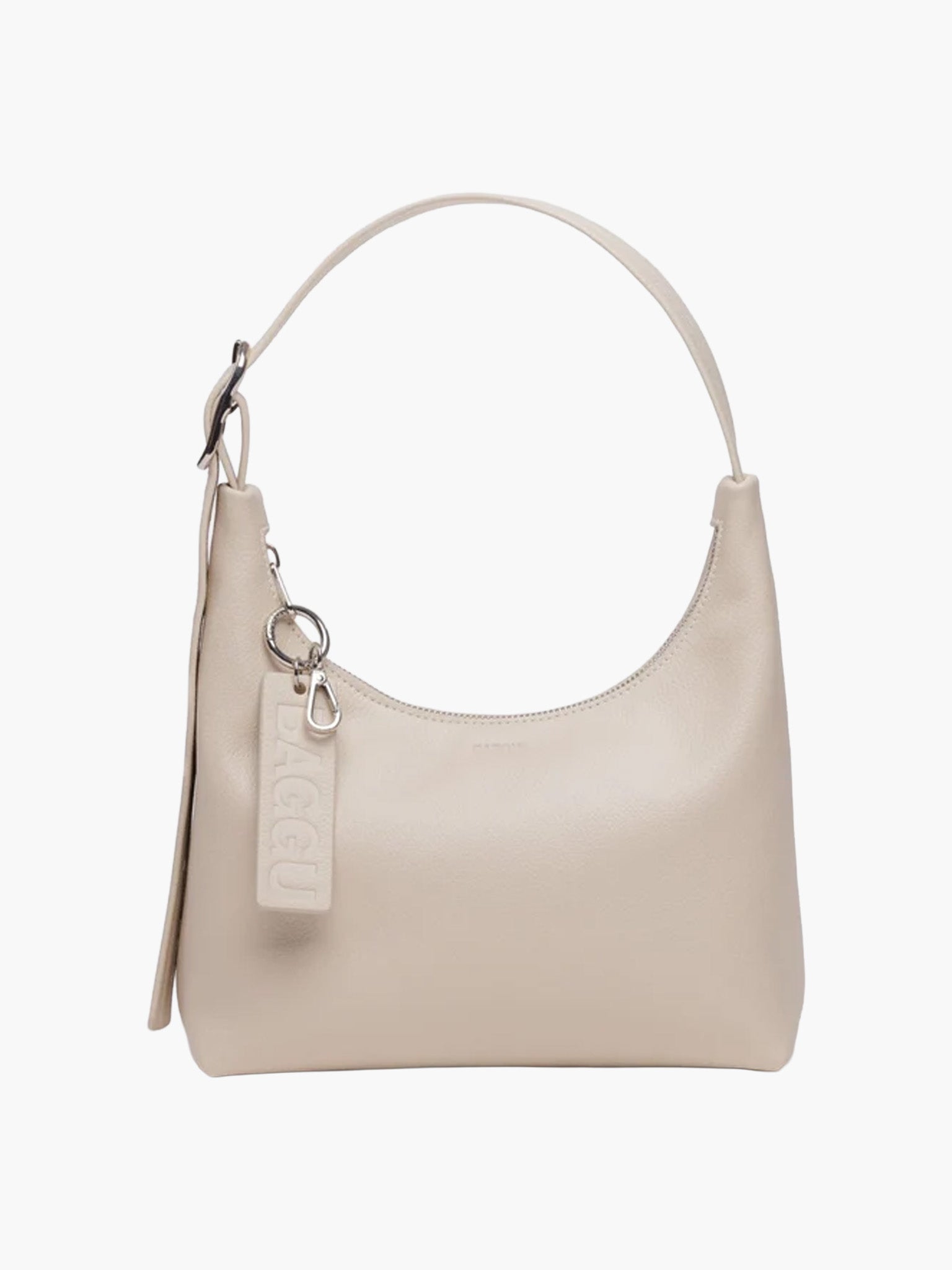 Mini Recycled Leather Shoulder Bag - Stone