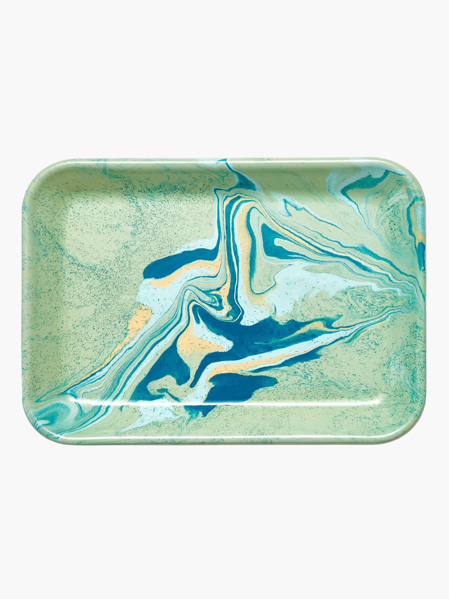 Large Rectangular Marble Tray (26cm) - Mint