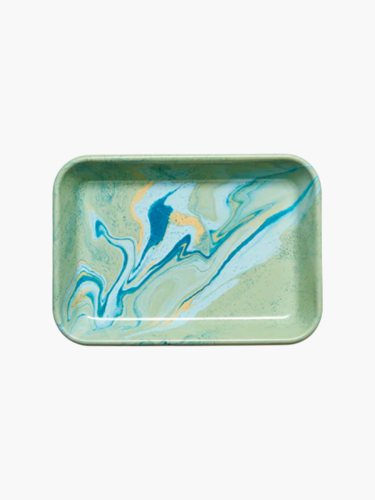 Small Rectangular Marble Tray (26cm) - Mint