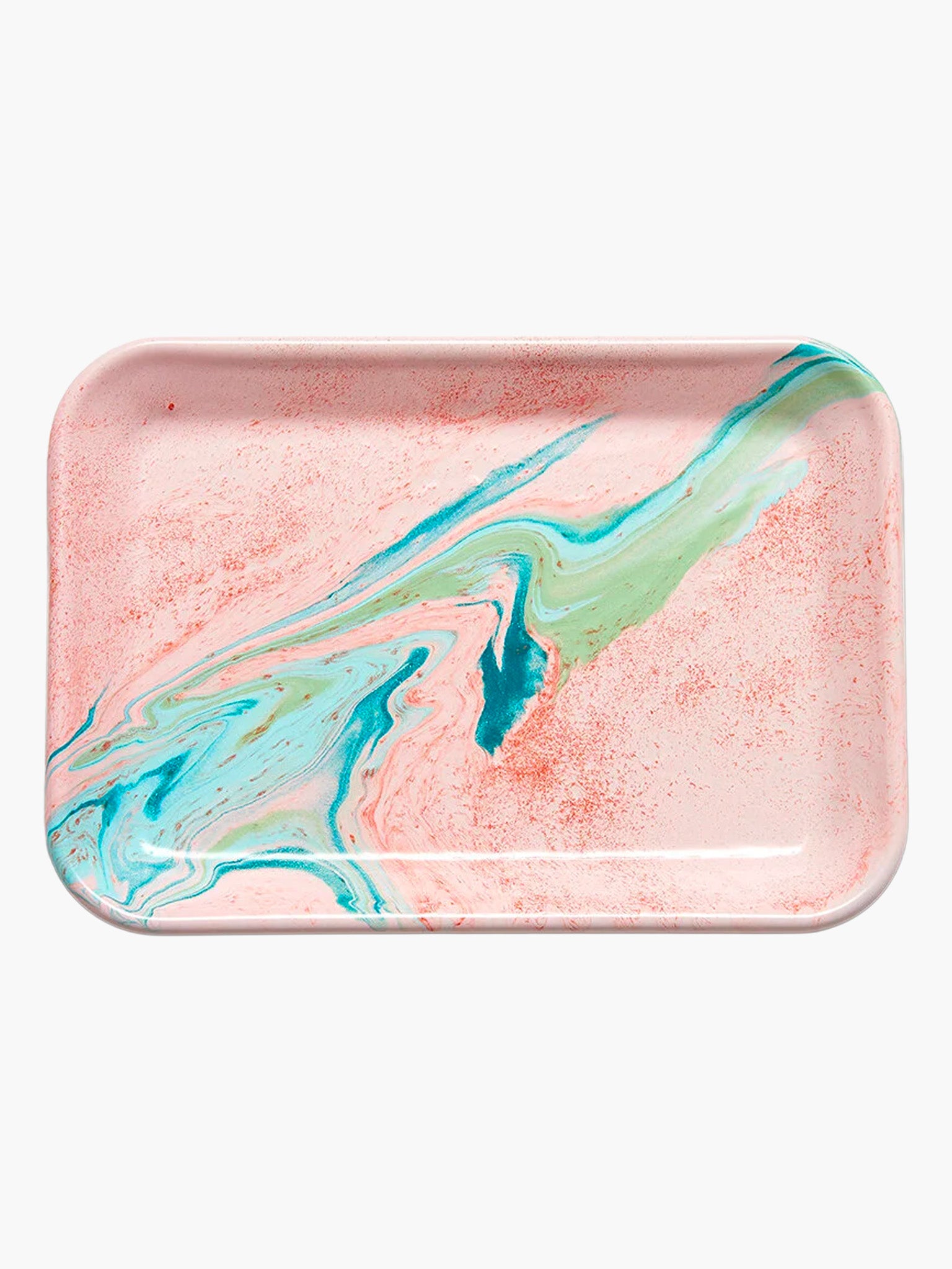 Large Rectangular Marble Tray (26cm) - Blush Pink