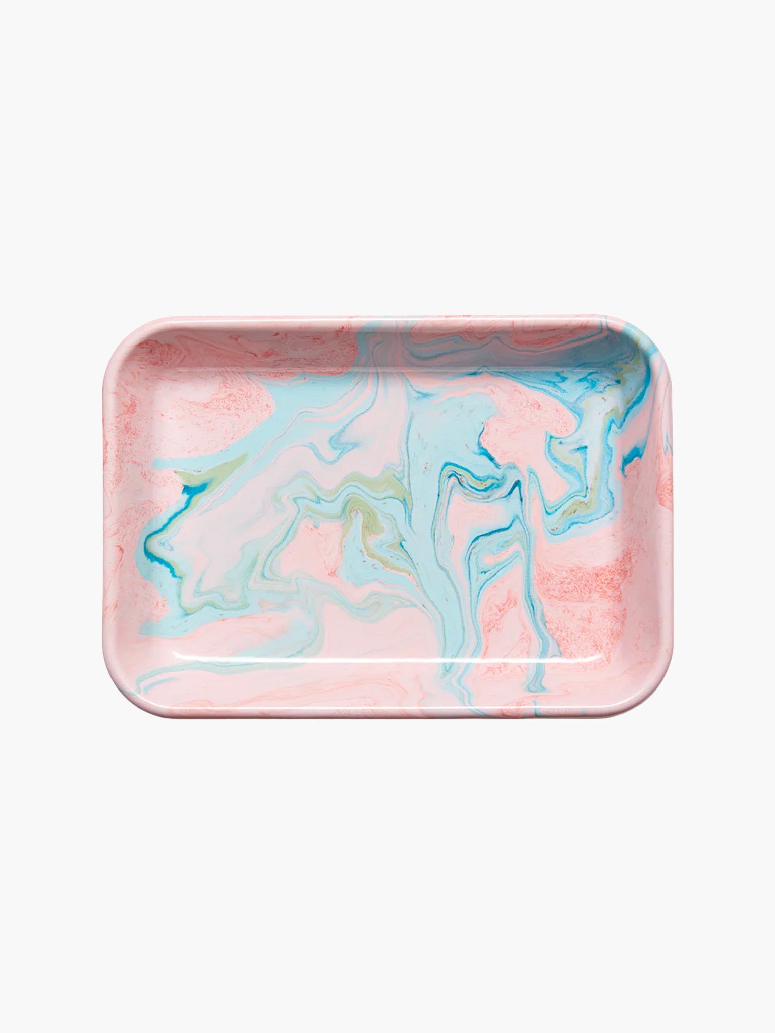 Small Rectangular Marble Tray (26cm) - Blush Pink