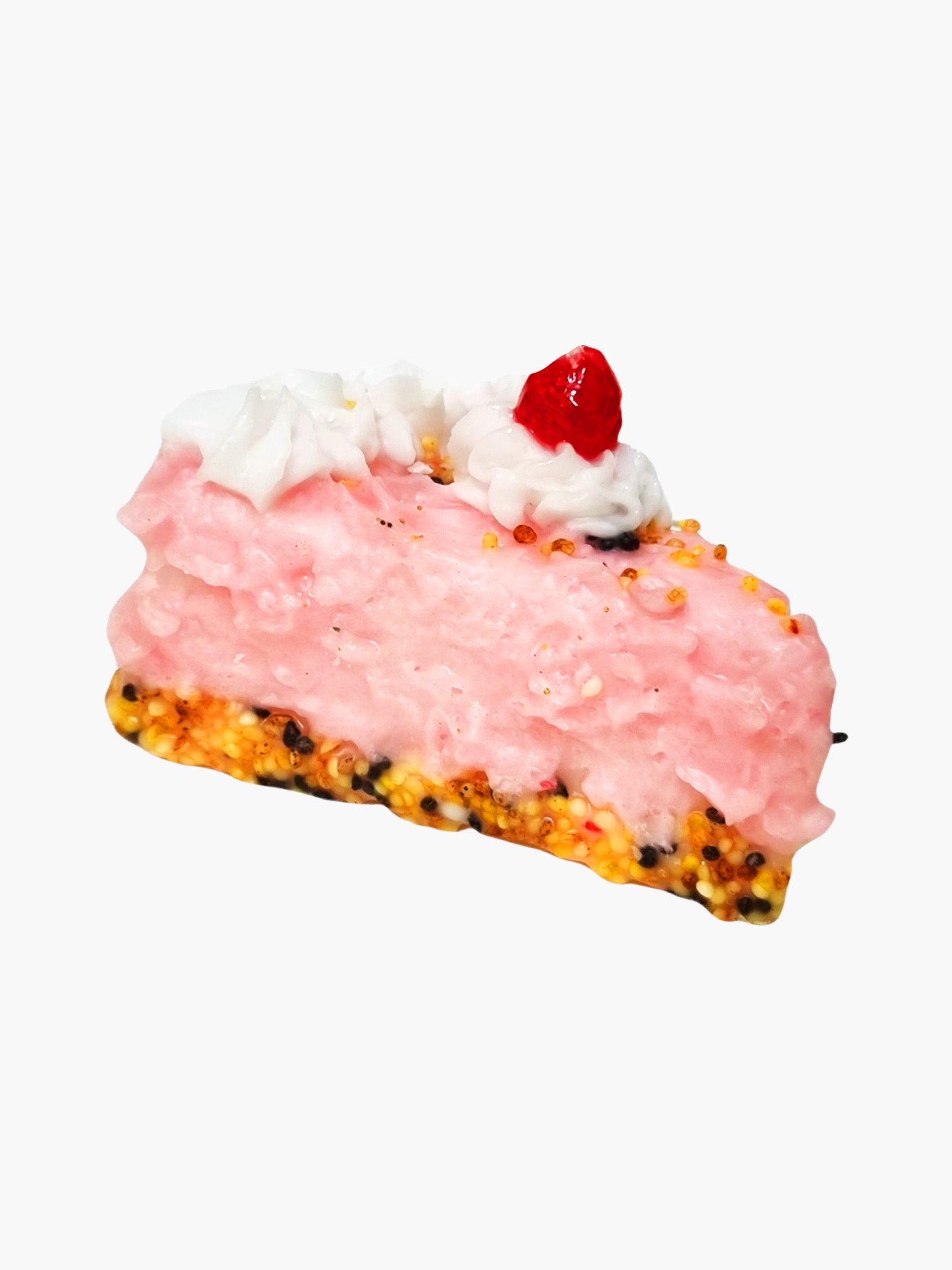 Cake Slice Candle - Strawberry Rice Crispy