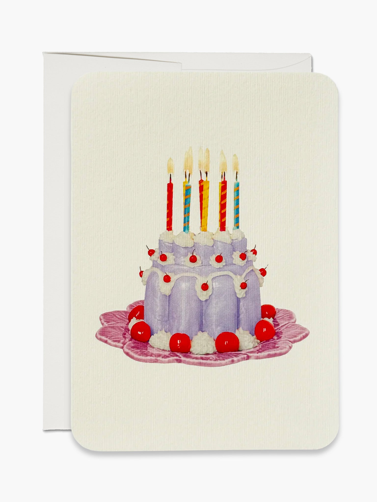 Lavender Cream Blancmange Card