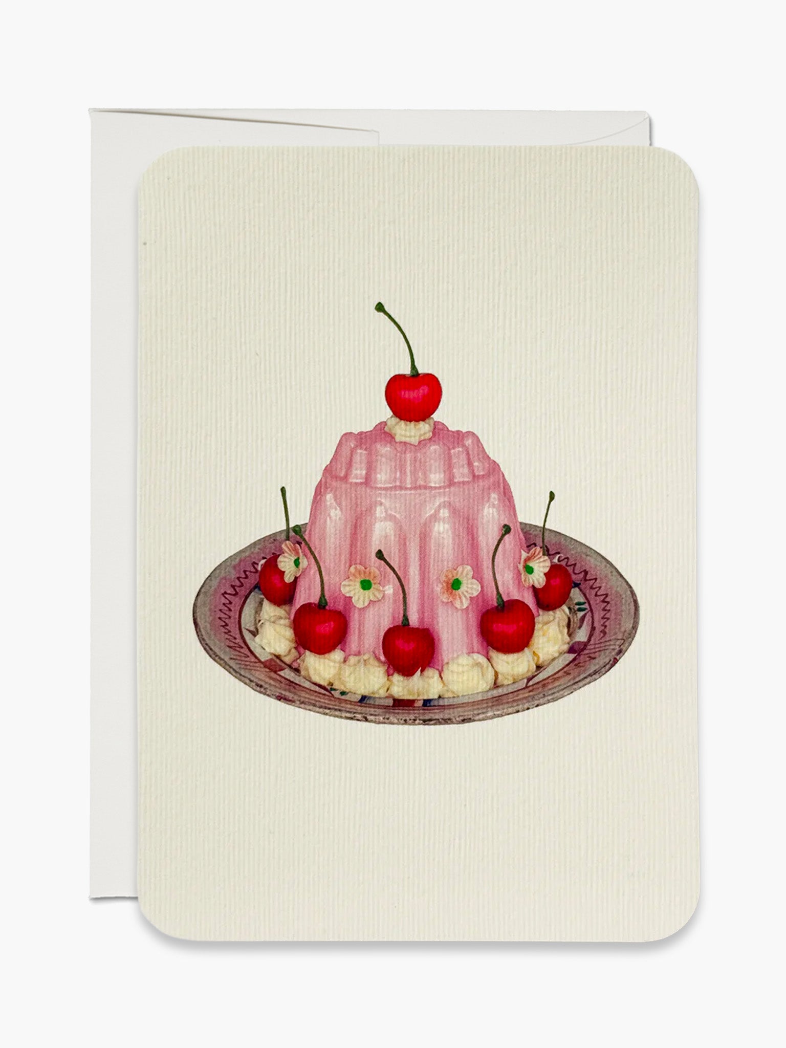 Rose Petal Cream Blancmange Card