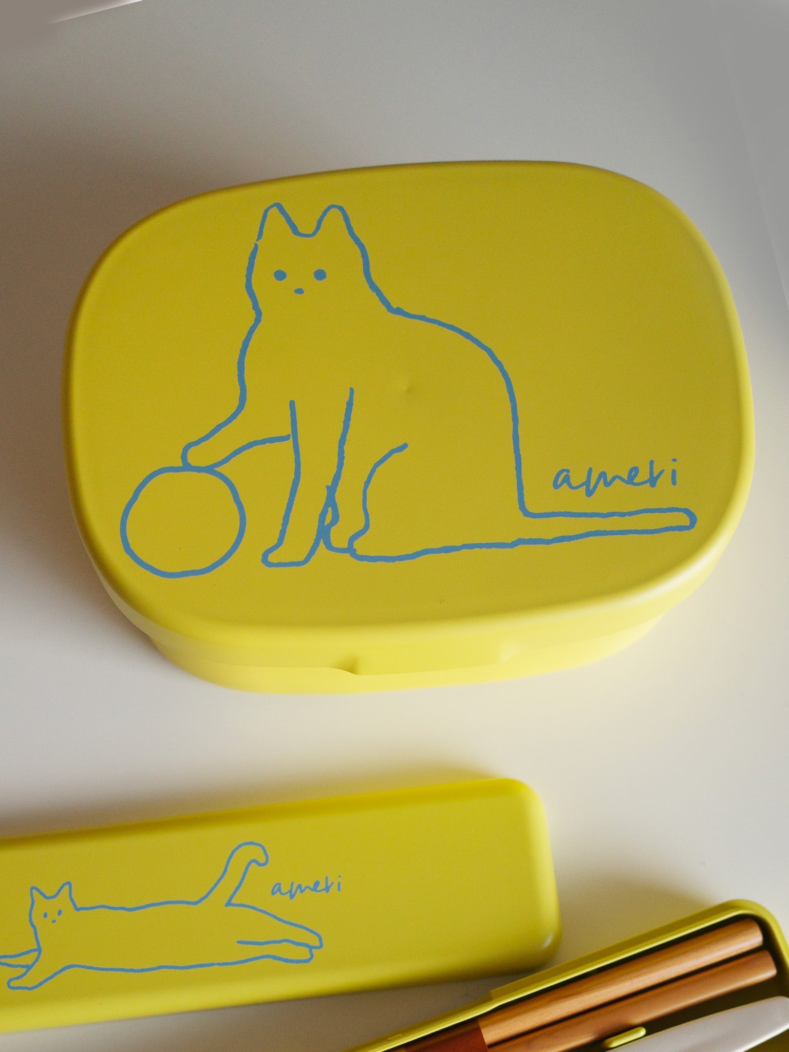 Croquis Cat Bento/Lunch Box - Mustard Yellow