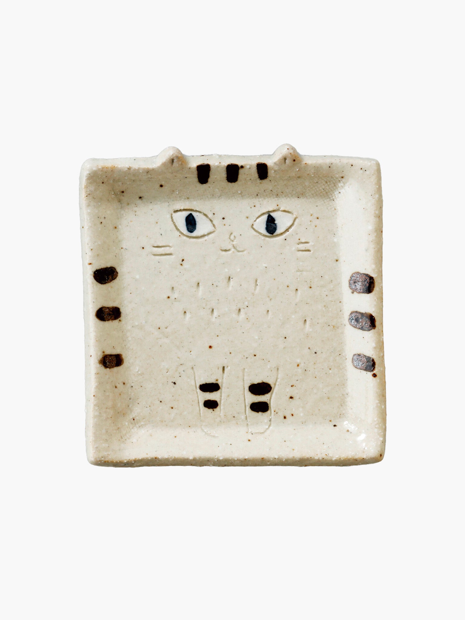Craftsman House White Cat Square Plate