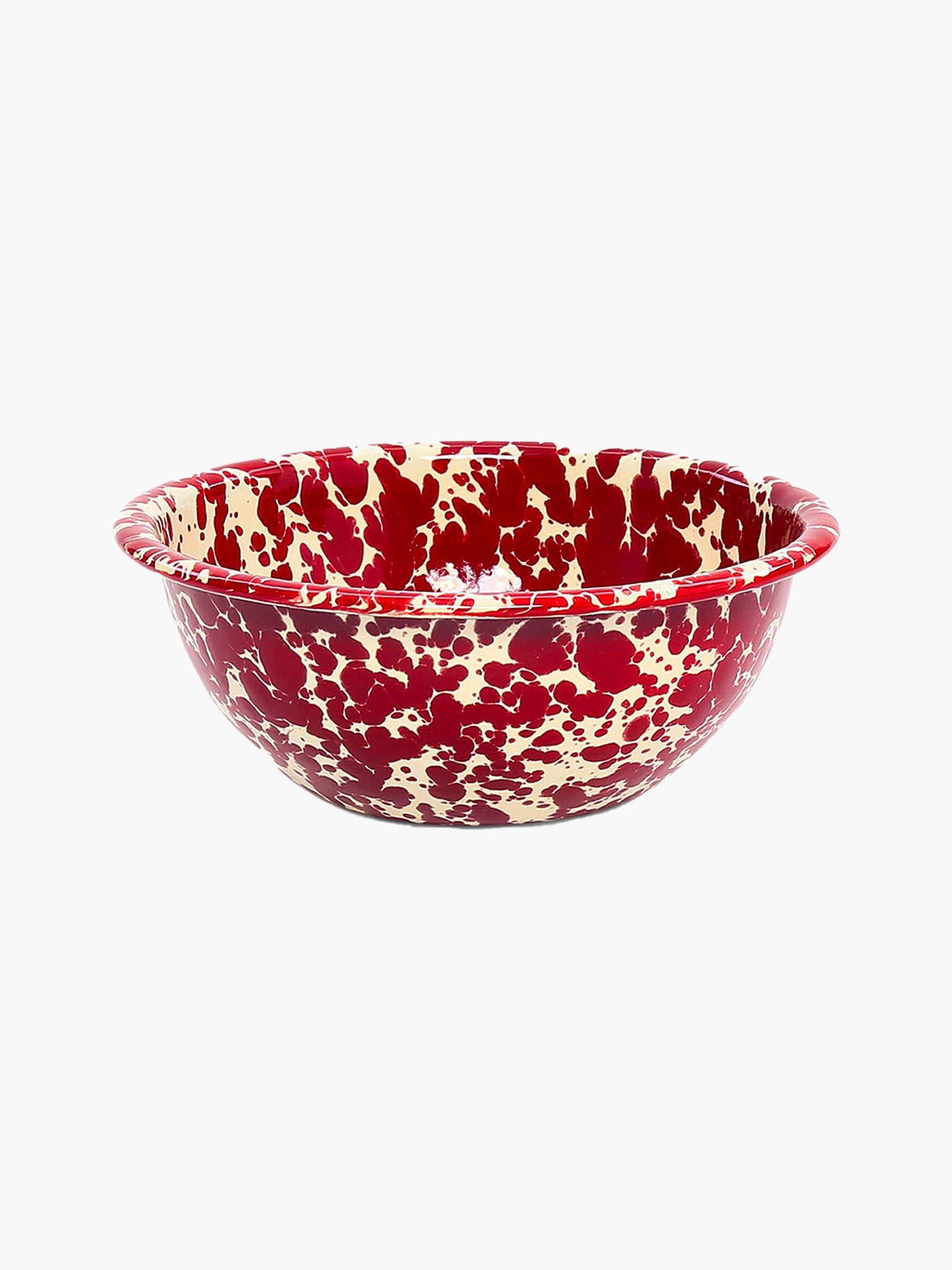 Splatter Cereal Bowl (16cm) - Burgundy & Cream