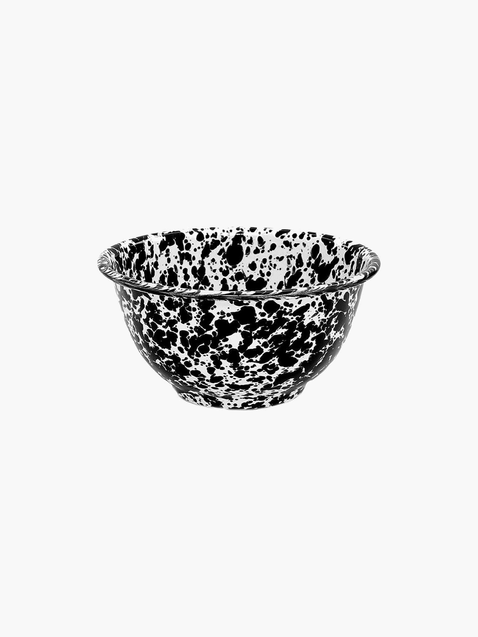 Splatter Small Footed Bowl (13cm) - Black