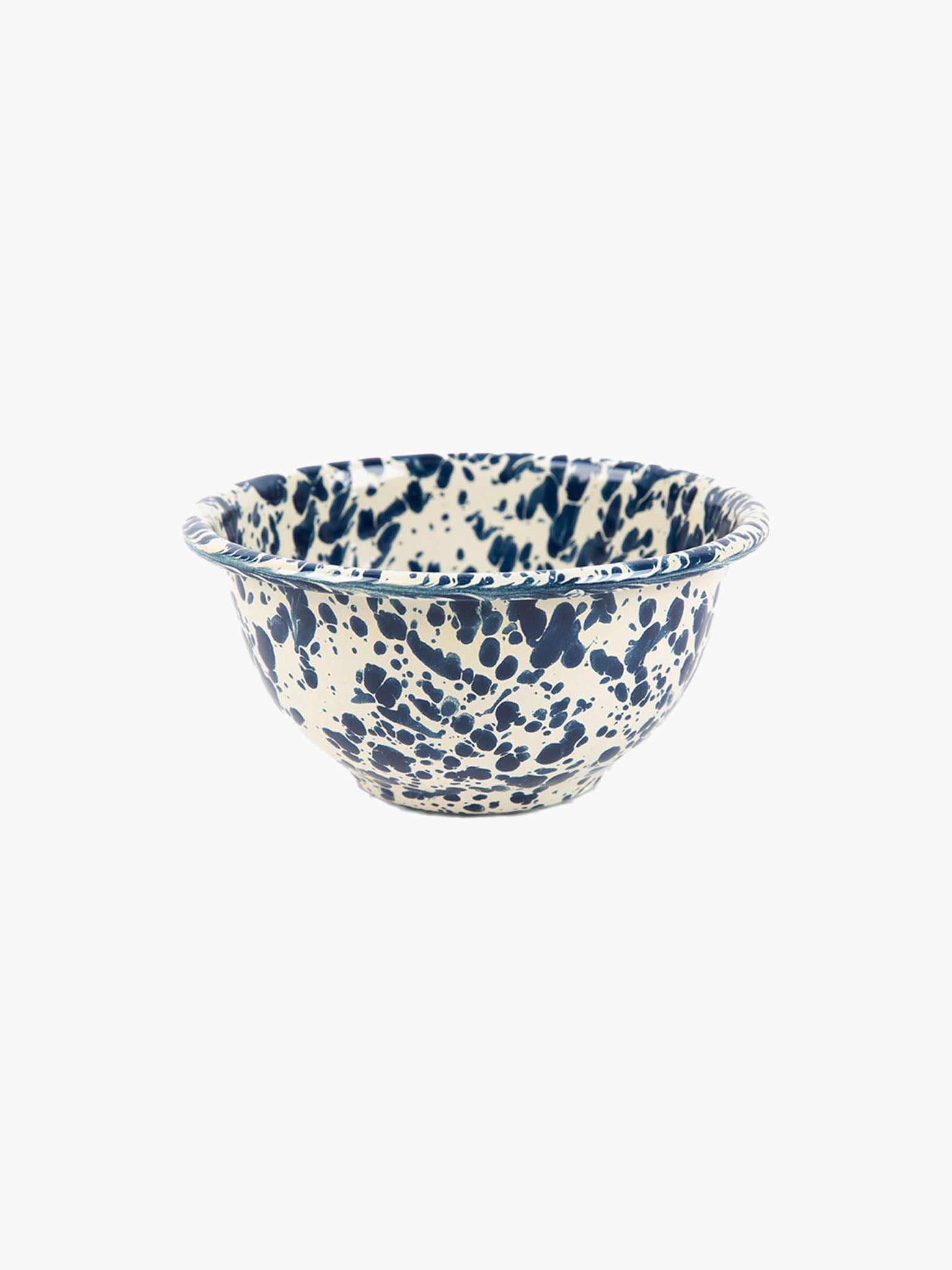 Splatter Small Footed Bowl (13cm) - Navy & Cream