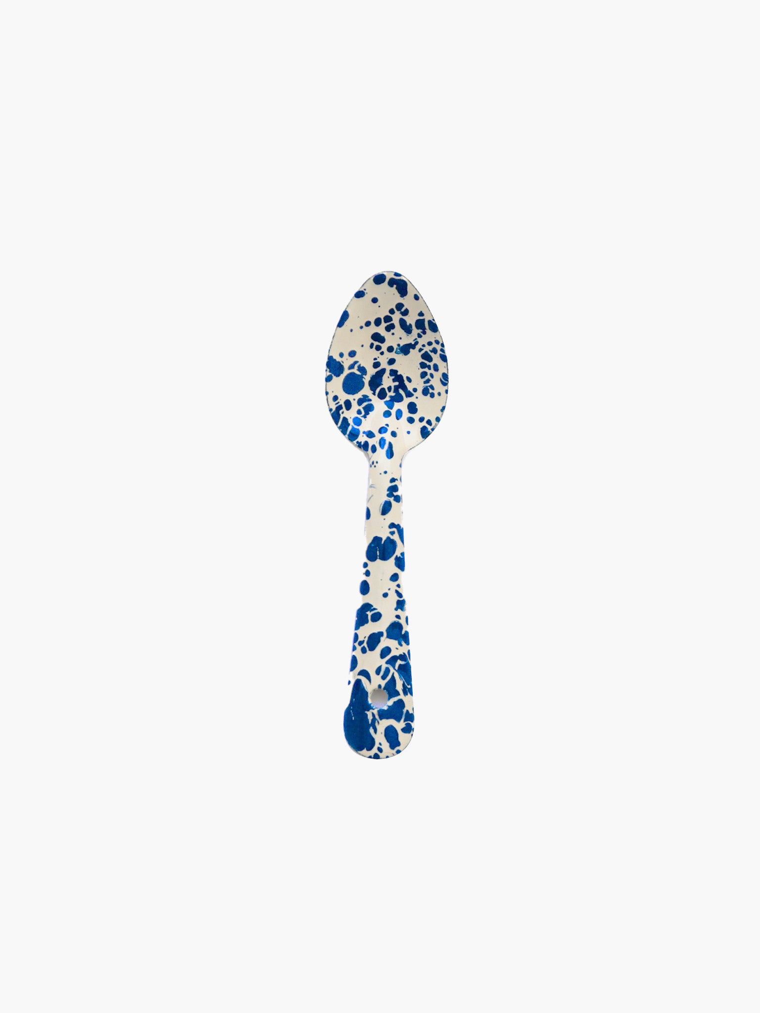 Splatter Small Spoon (15cm) - Navy and Cream