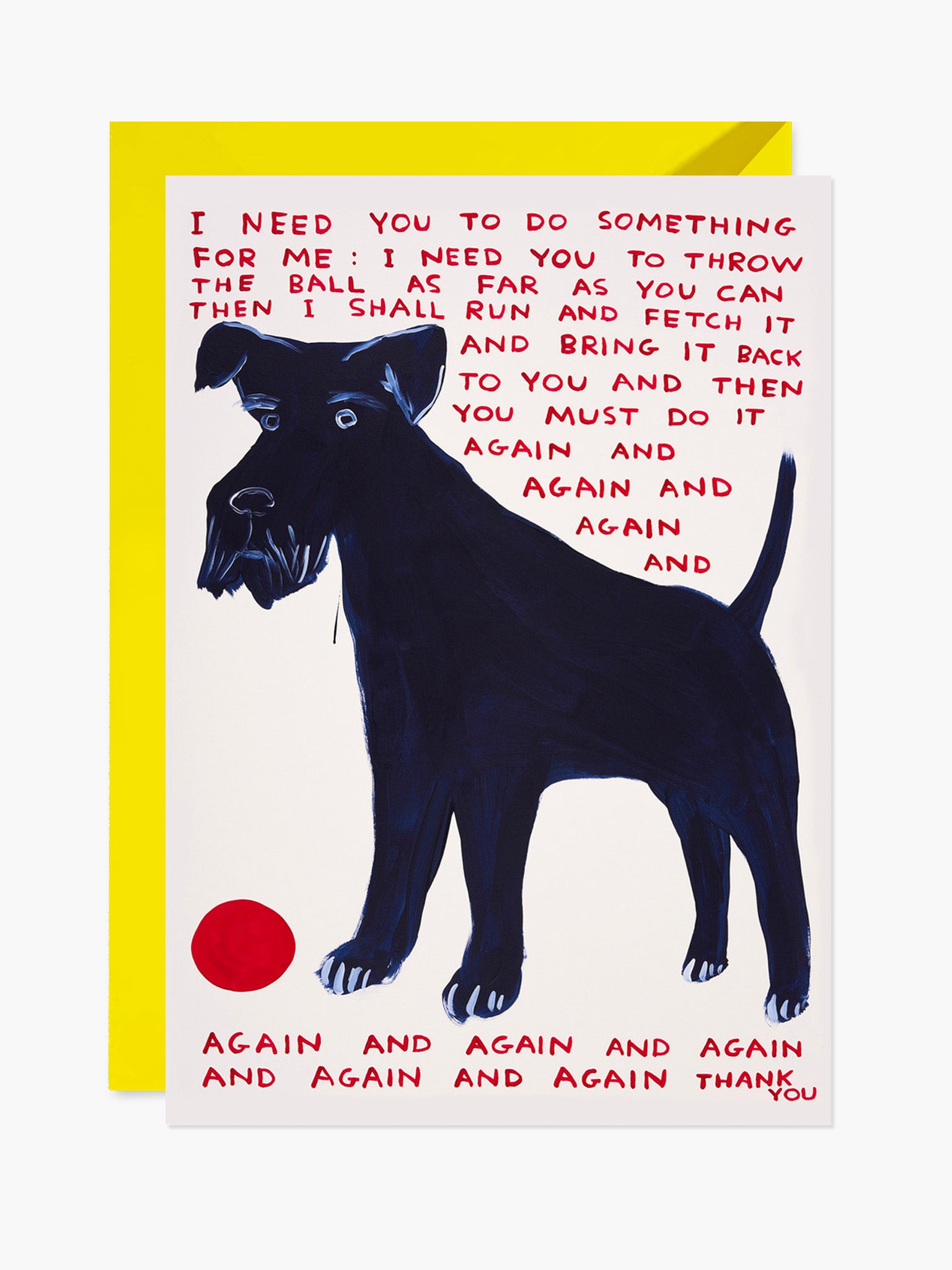 Do Something For Me Card x David Shrigley