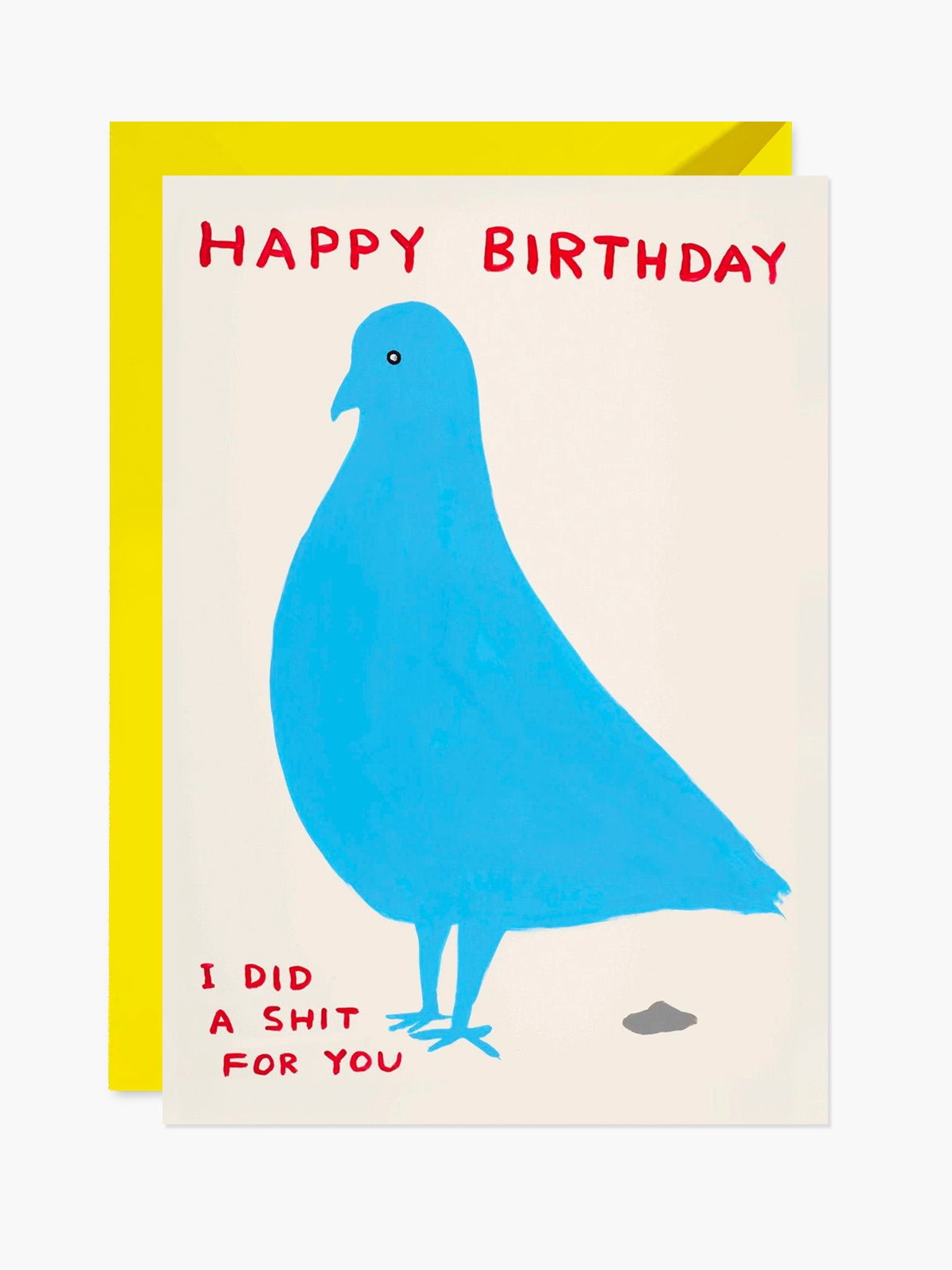 Pigeon Birthday Shit Card x David Shrigley
