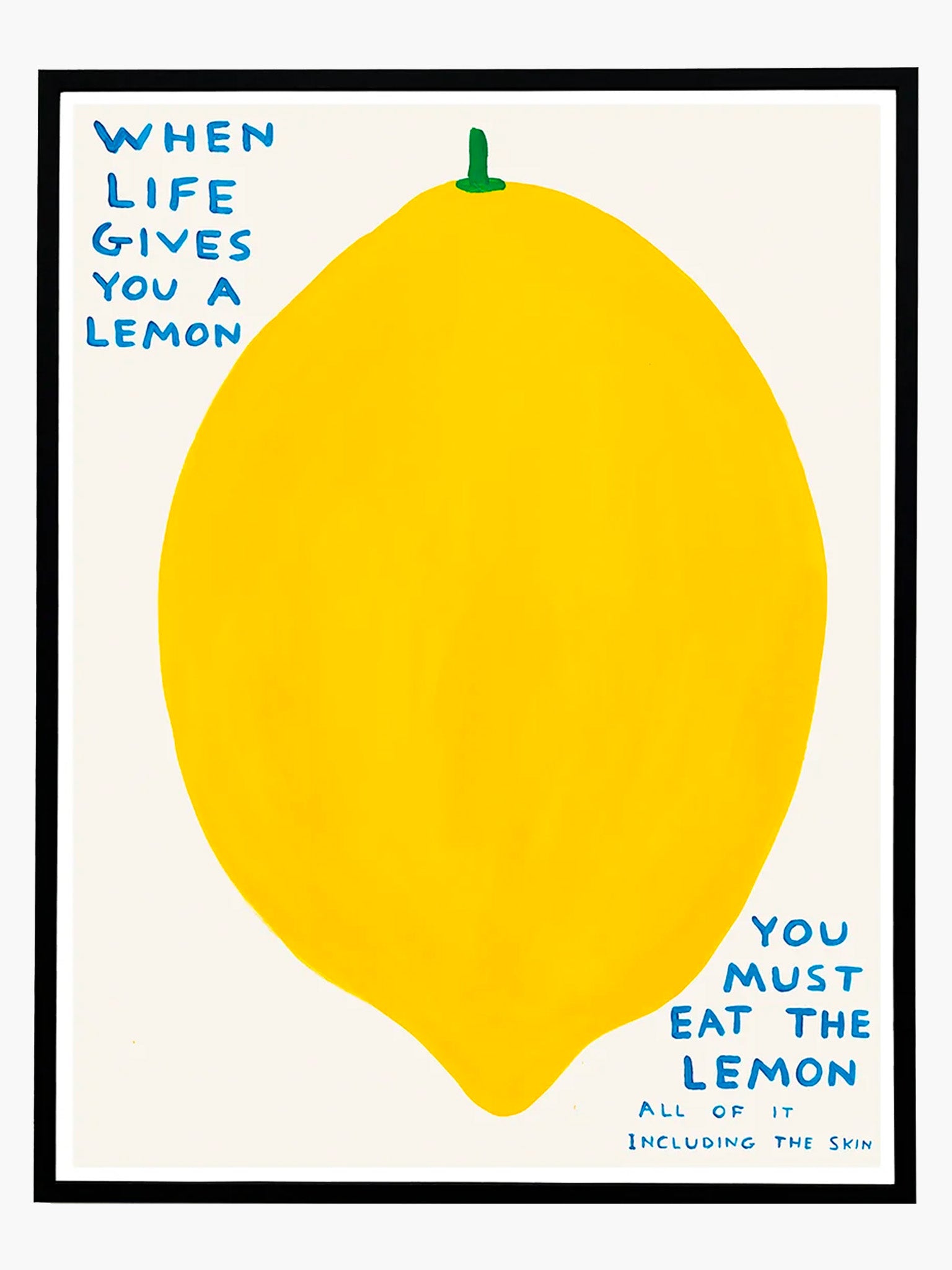 When Life Gives You A Lemon Poster by David Shrigley (60 x 80 cm)