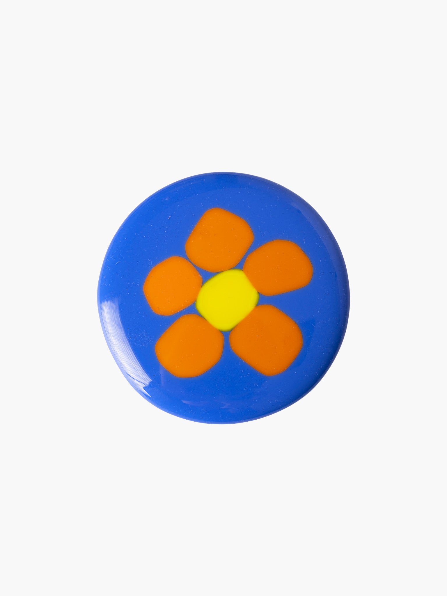Flower Glass Coaster - Blue