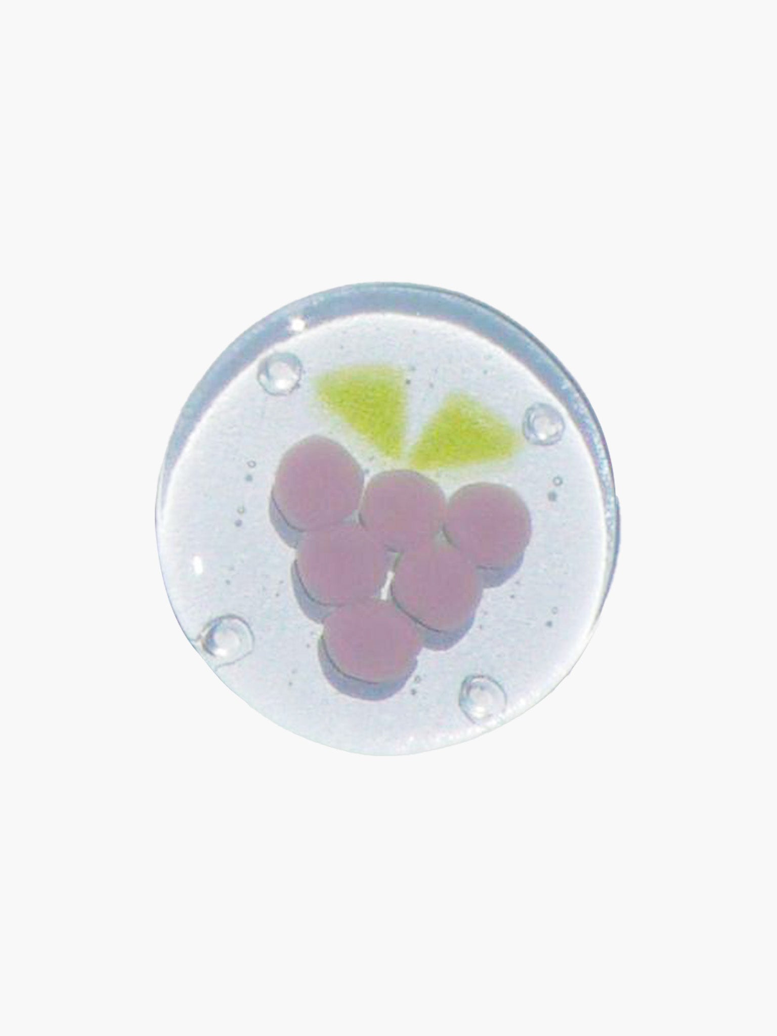Clear Fruity Glass Coaster - Grape