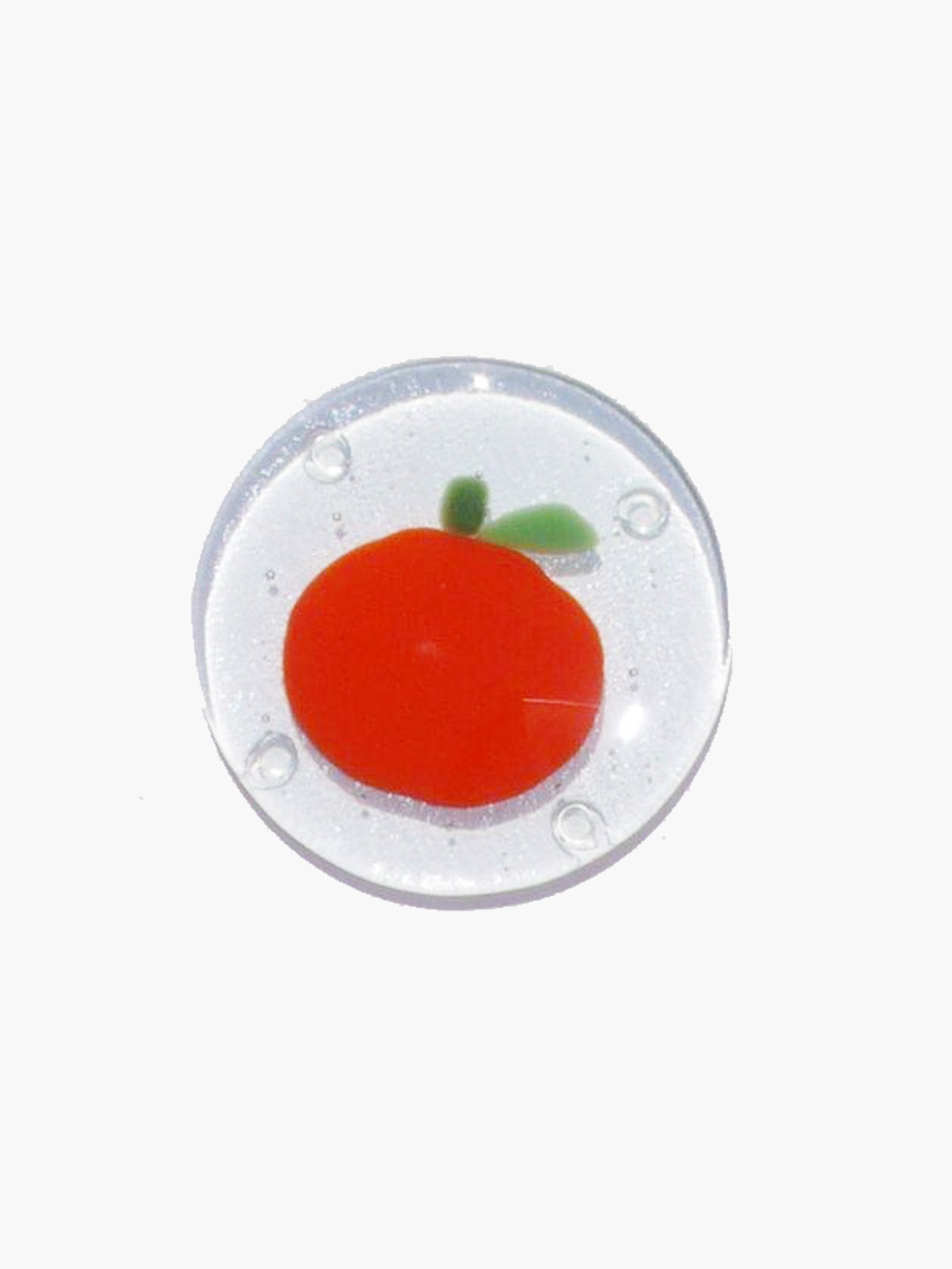 Clear Fruity Glass Coaster - Orange