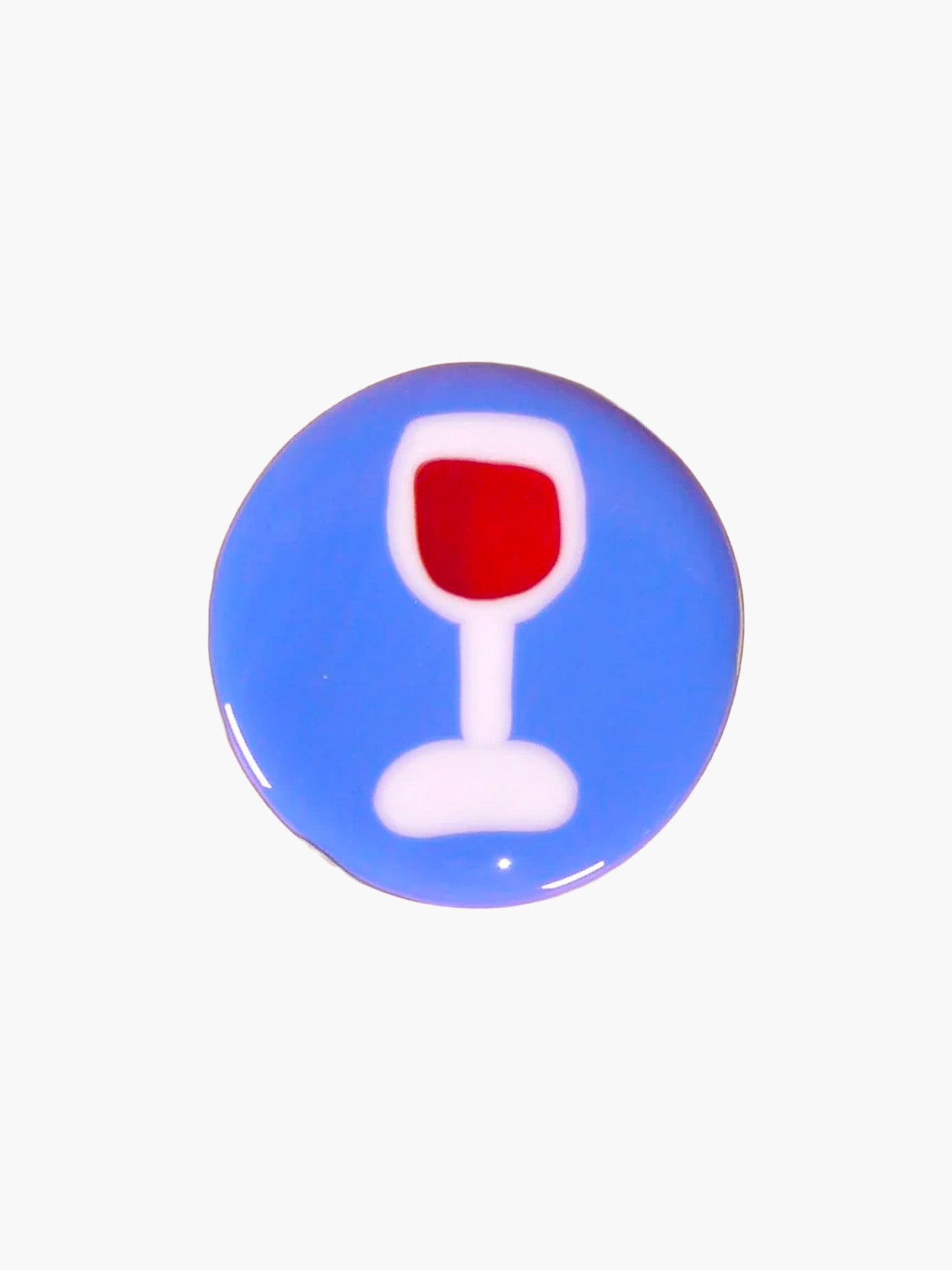 Happy Hour Glass Coaster - Blue House Red Wine