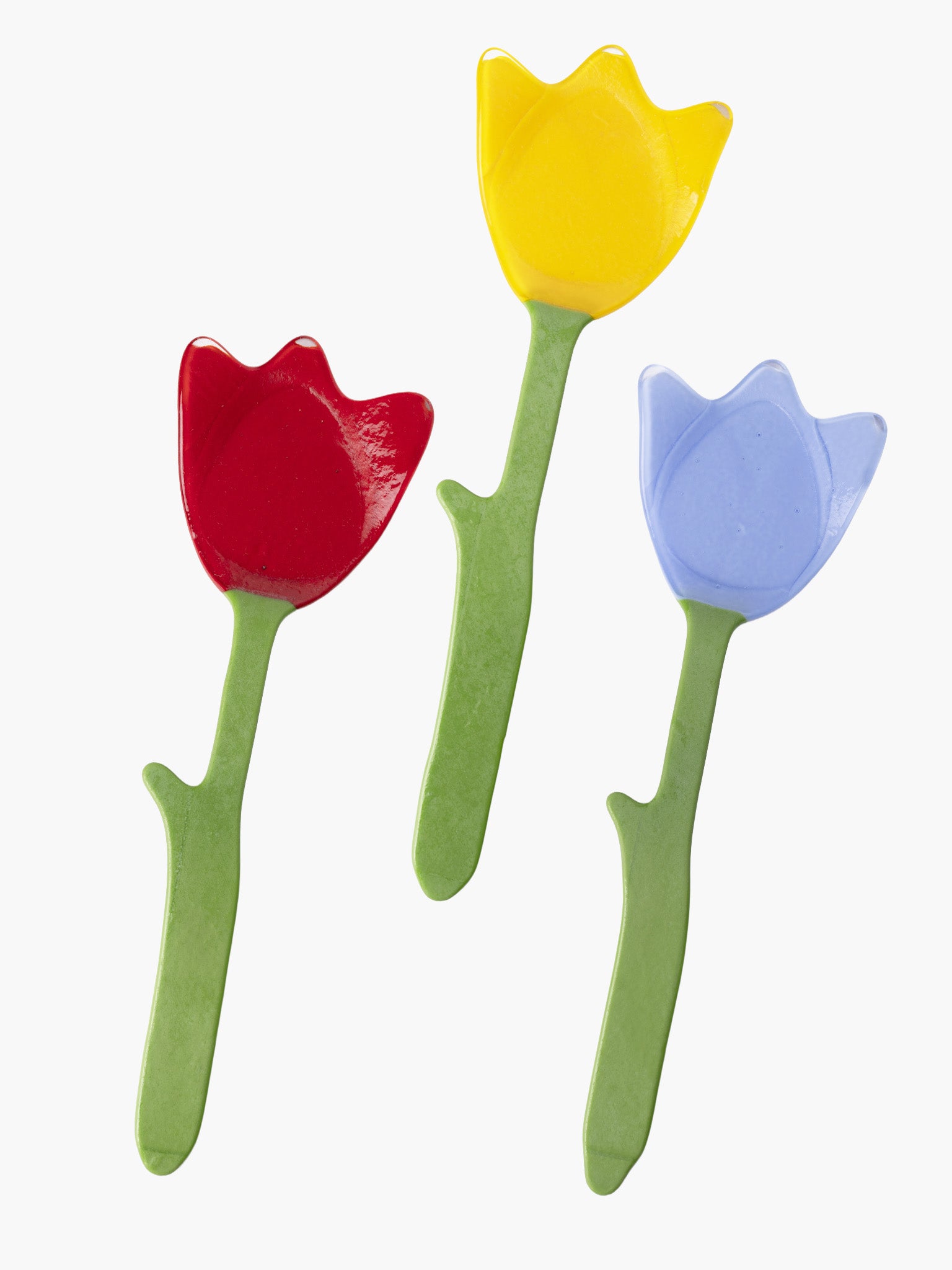 Glass Tulip Serving Spoons