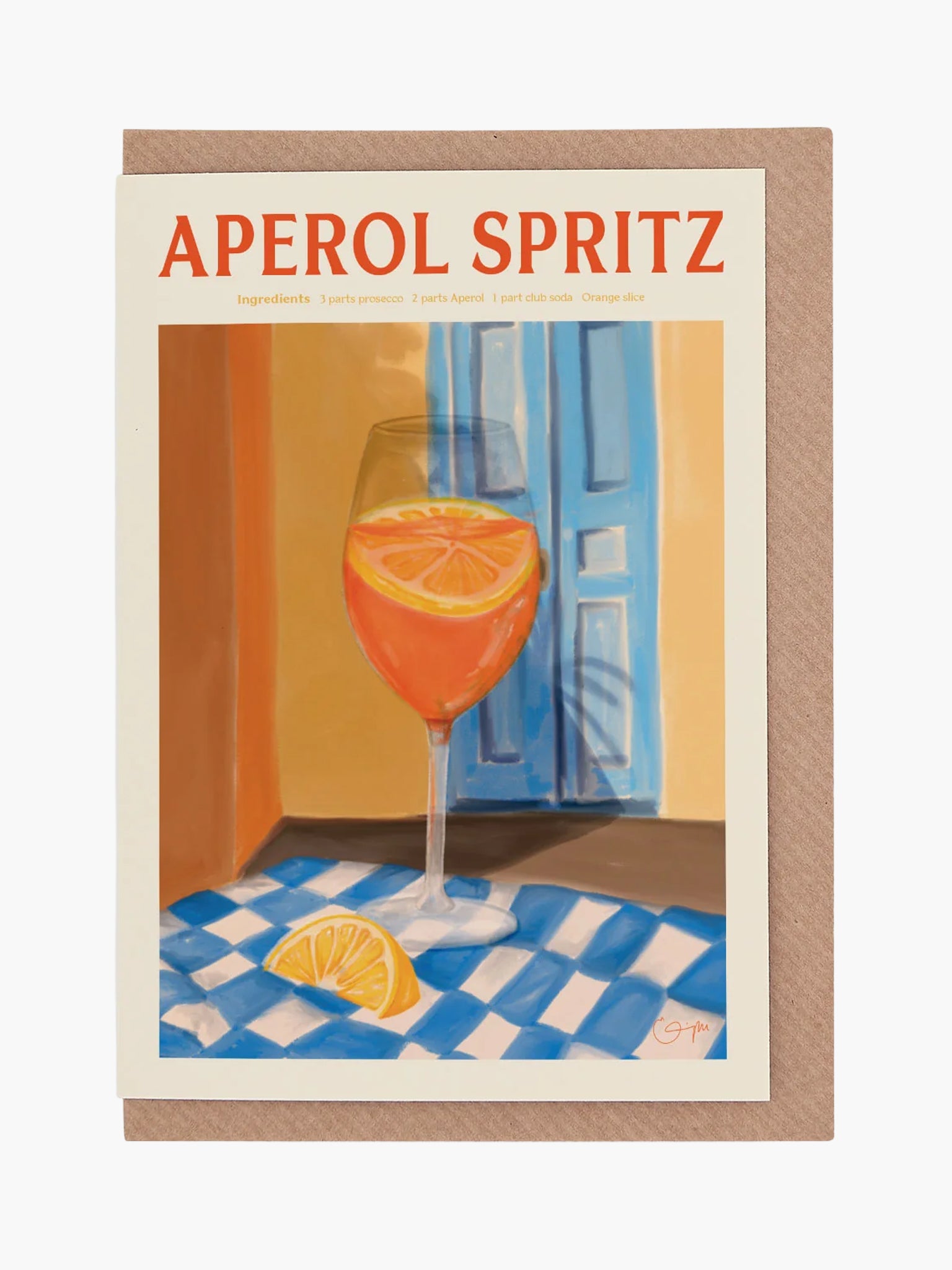 Aperol Spritz Card x Elin PK