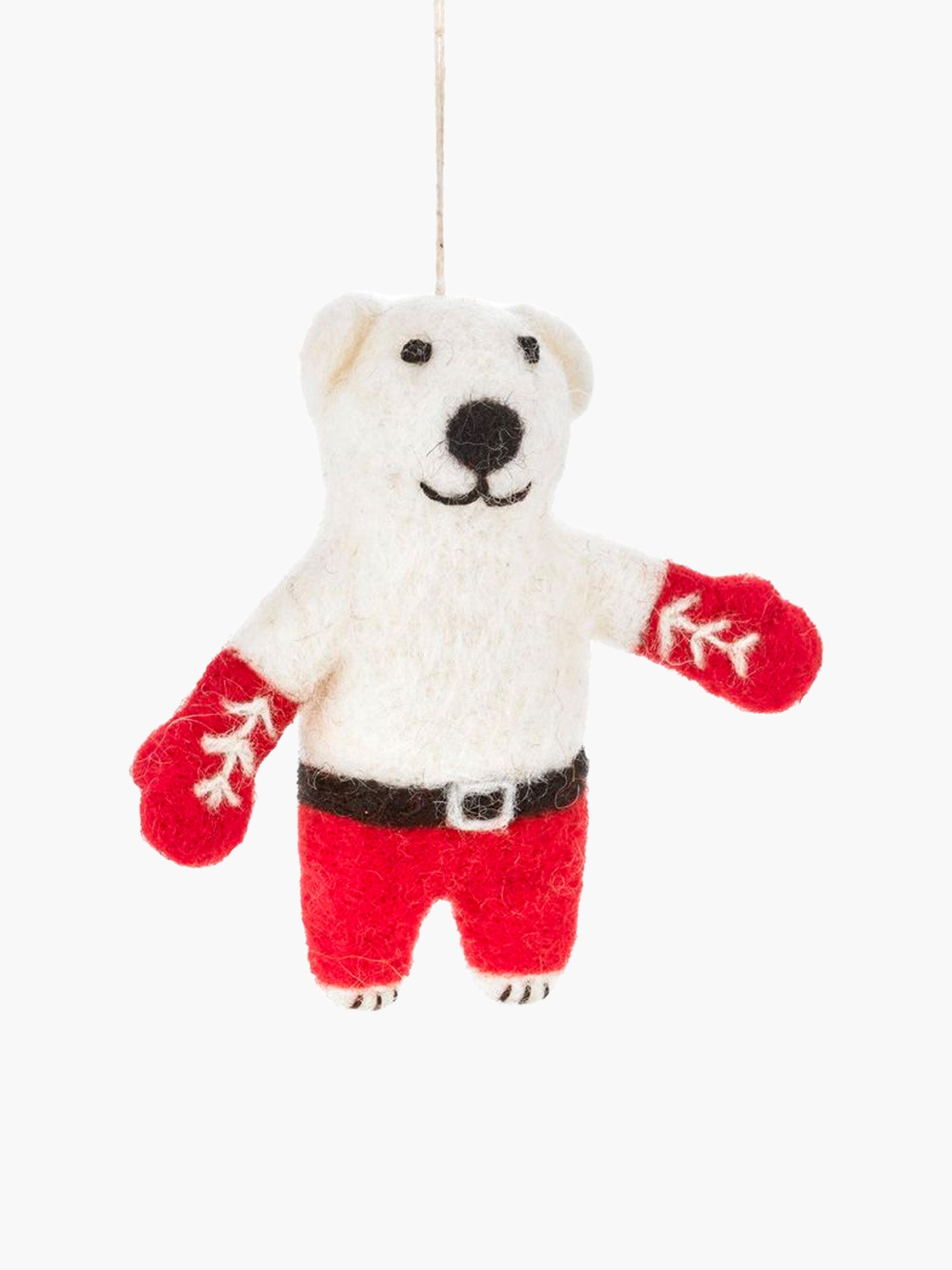 Boxing Polar Bear Ornament