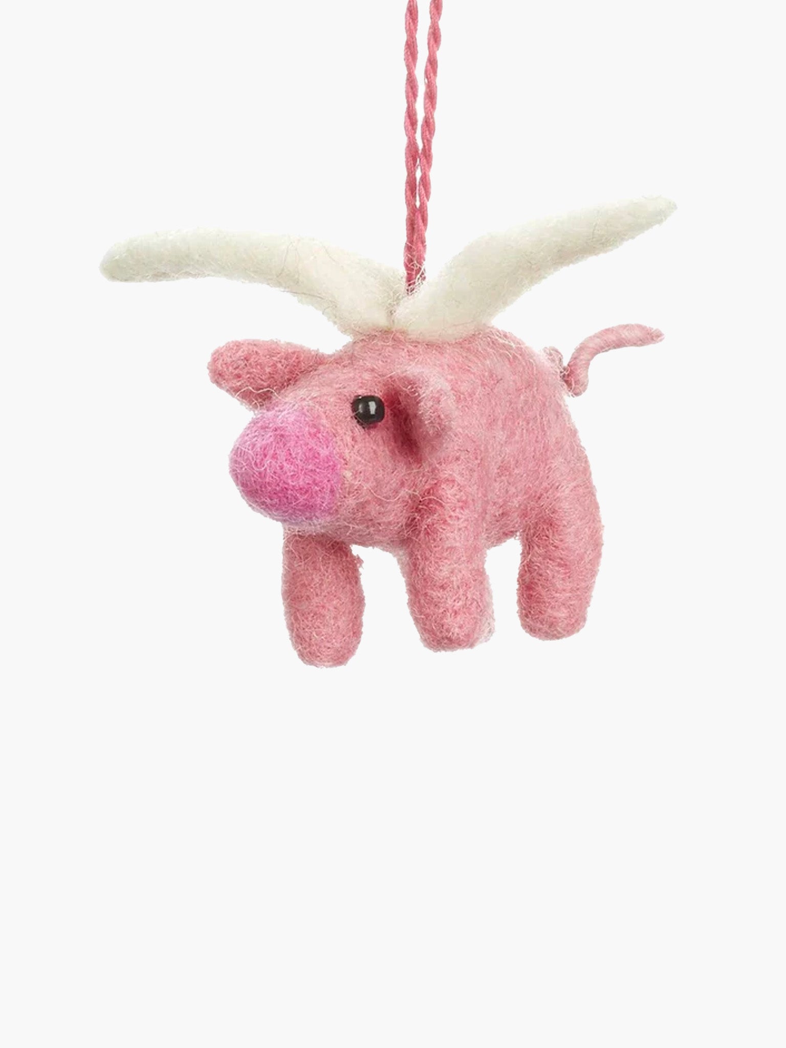 Handmade Felt Flying Pig Biodegradable Hanging Decoration main image 1