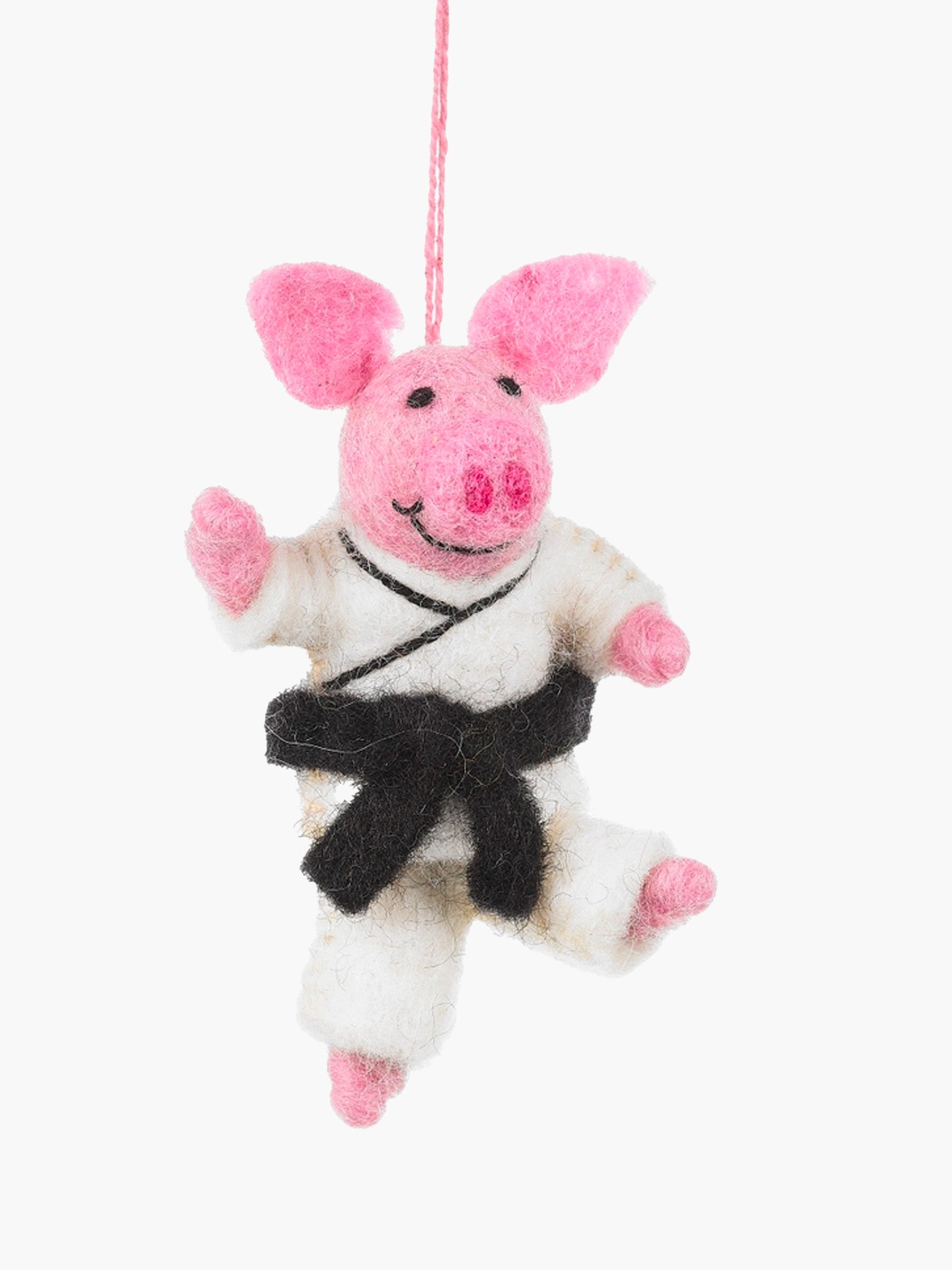 Pork Chop Karate Pig Ornament